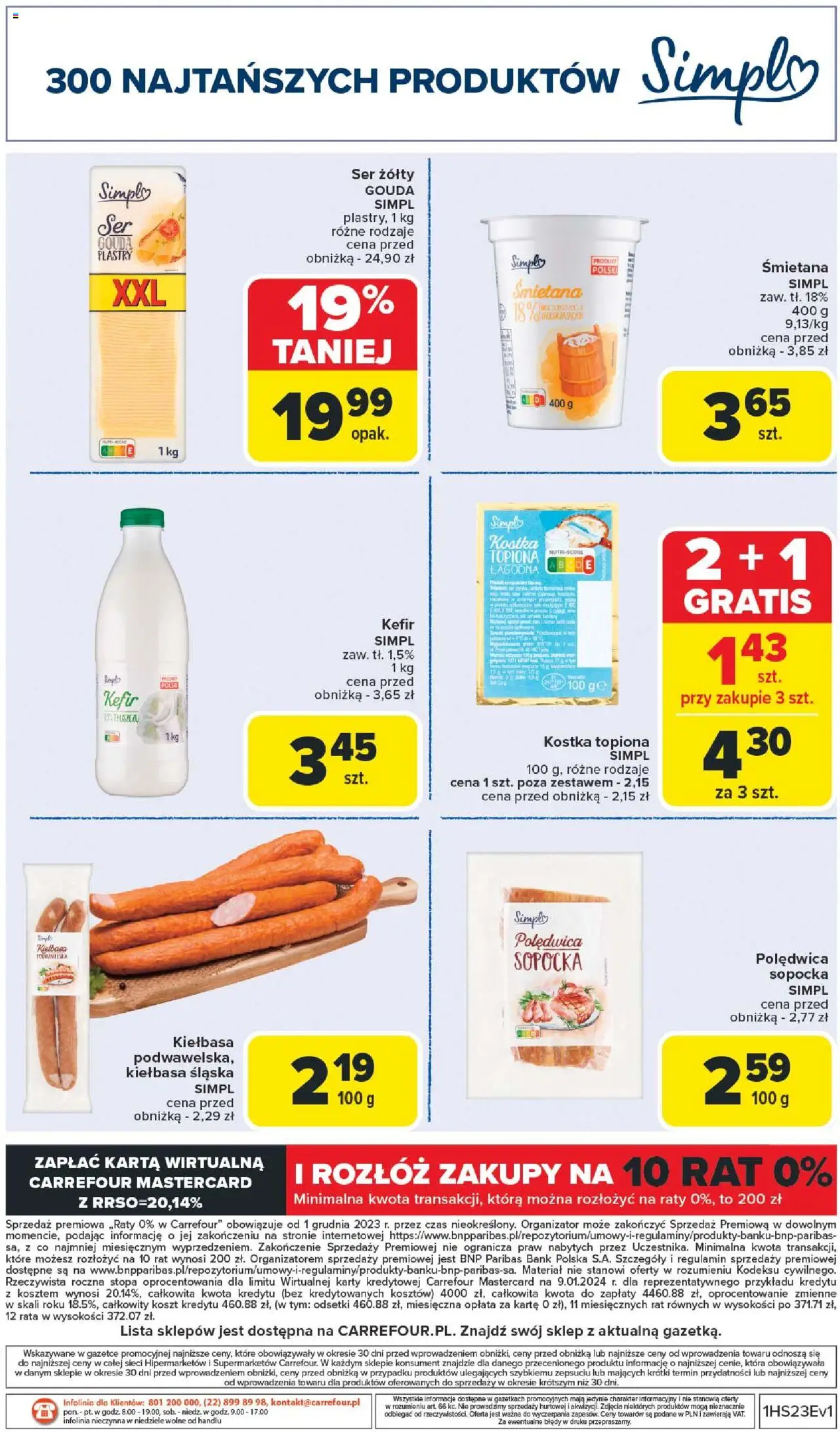 Carrefour Gazetka - Produkt Carrefour od poniedziałku od 02.06.2025 | Strona: 24 | Produkty: Kiełbasa, Karta, Kefir, Śmietana