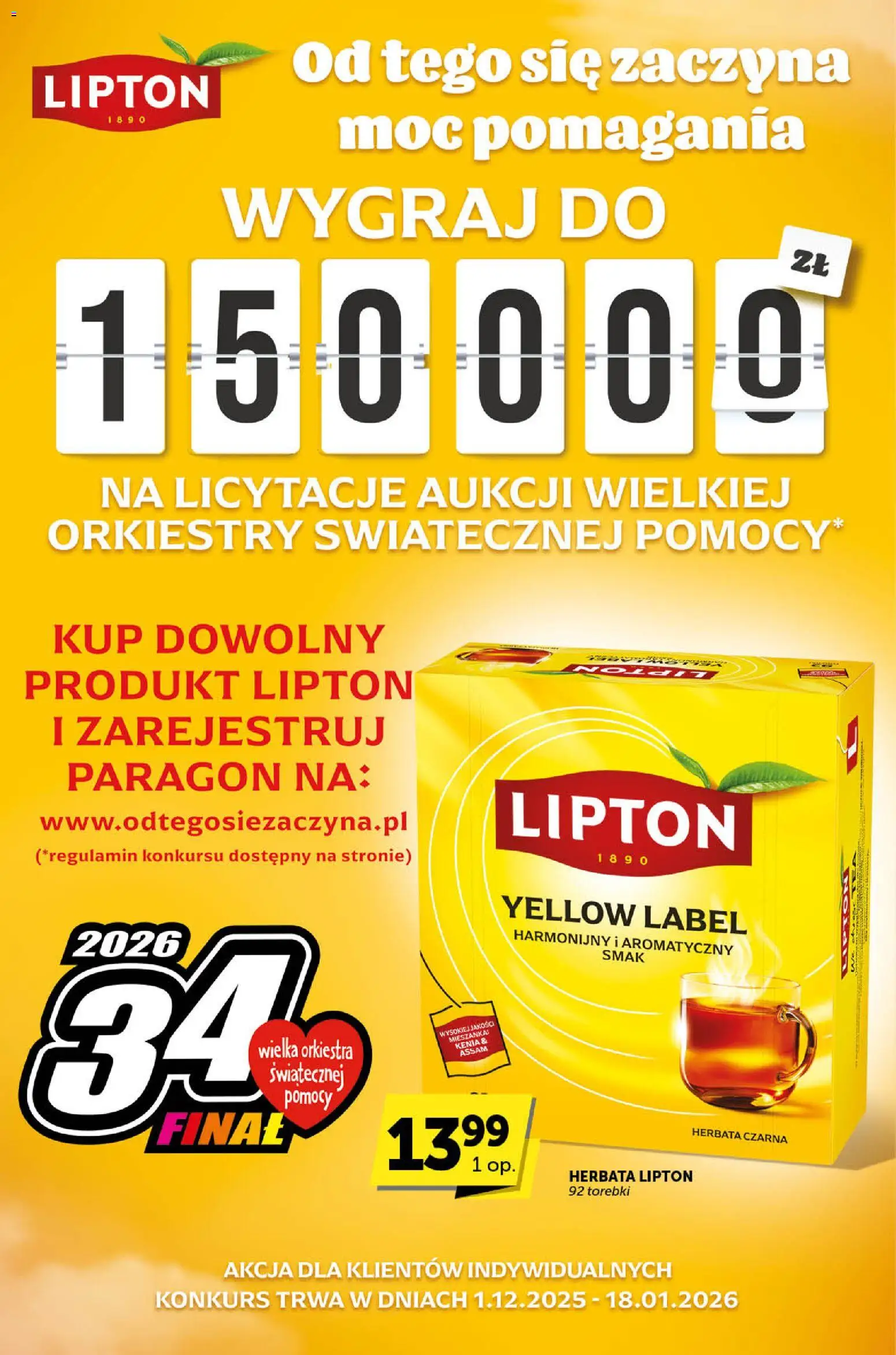 Euro Sklep Gazetka - Katalog od 08.01.2026 | Strona: 16 | Produkty: Herbata lipton, Herbata, Torebki