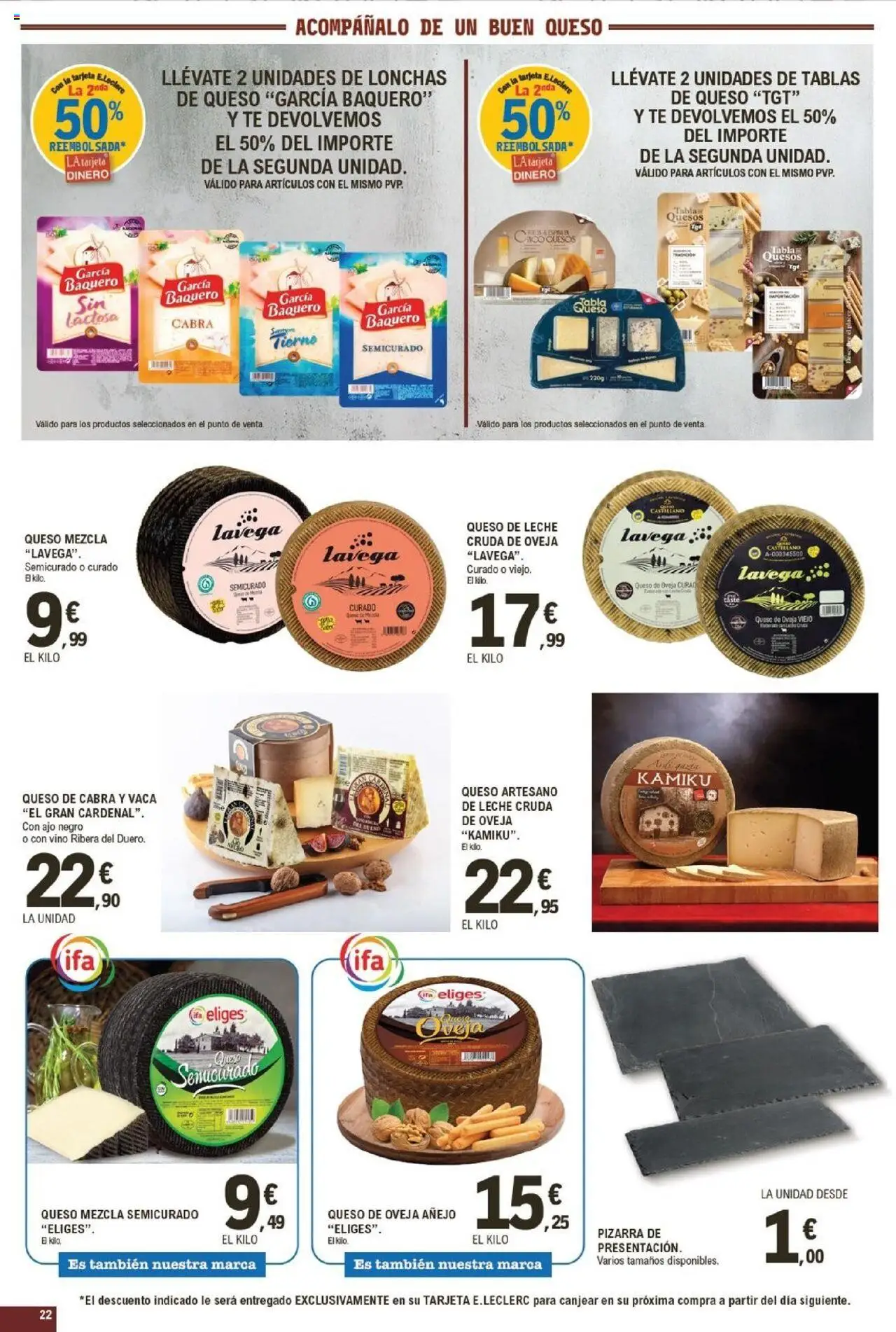 E.Leclerc folleto │ válido desde el 24.09.2025 | Página: 22 | Productos: Queso de oveja, Leche, Queso, Té