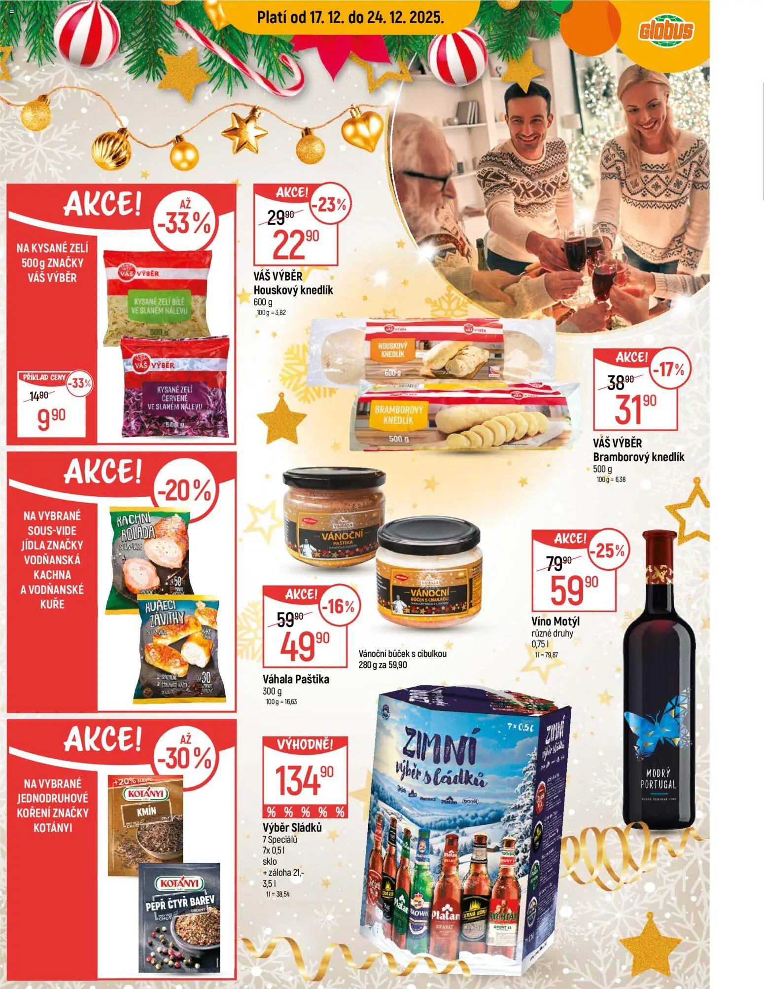 Globus leták - Praha Zličín od 17.12.2025 | Strana: 12 | Produkty: Globus, Víno Motýl, Kachna, Kysané zelí