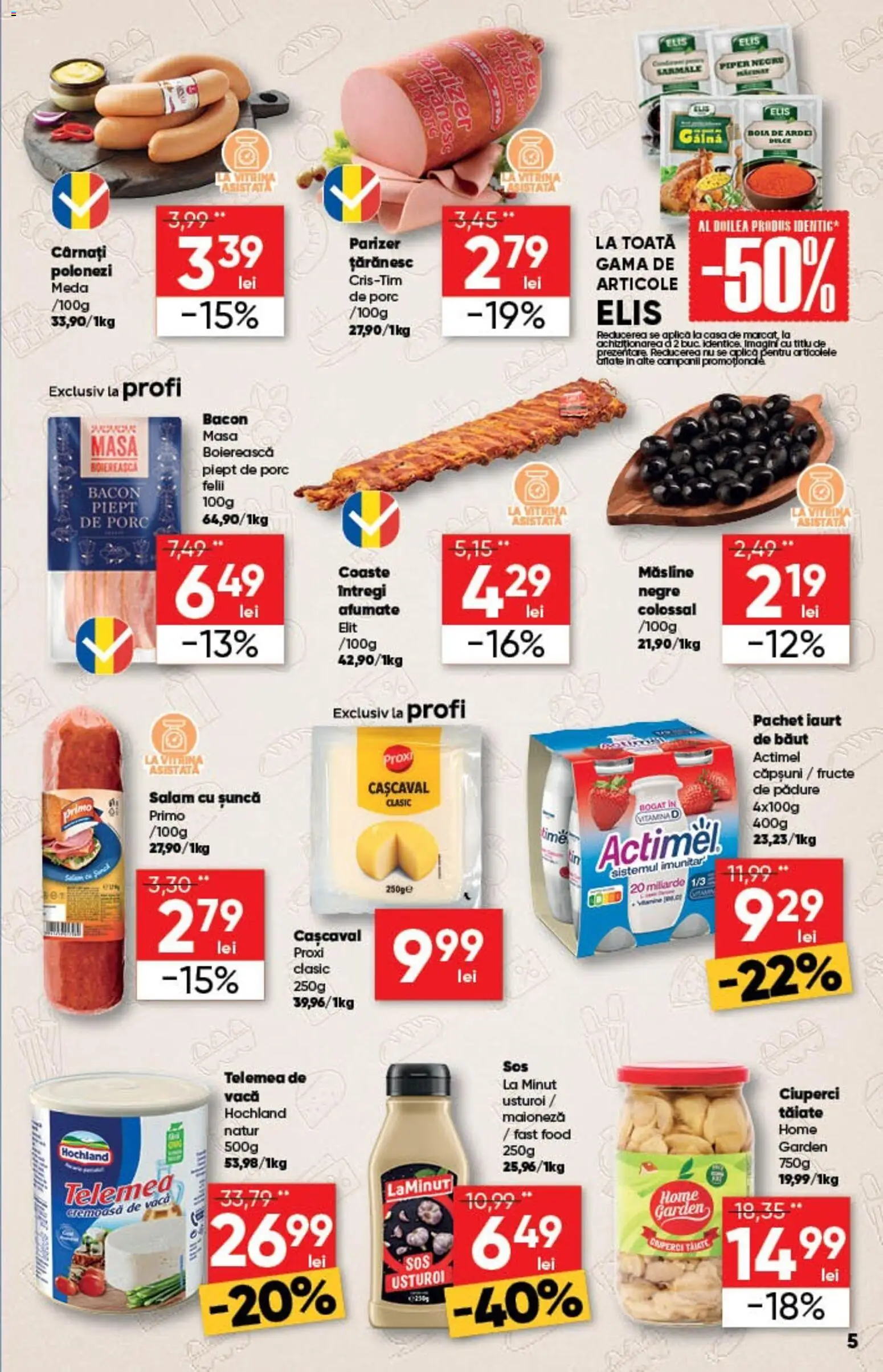 Noul catalog Profi – valabil de la 26.11.2025 | Pagină: 5 | Produse: Cașcaval, Bacon, Căpșuni, Cârnați