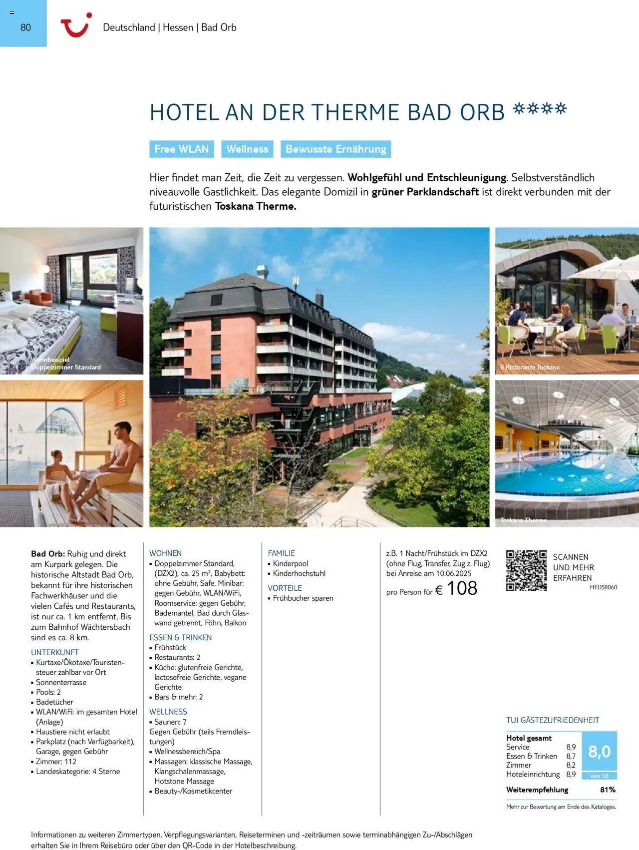 Aida - Urlaub mit eigener Anreise 2025/26 – gültig ab 01.11.2024 | Seite: 80 | Produkte: Ristorante, Babybett, Bad, Küche