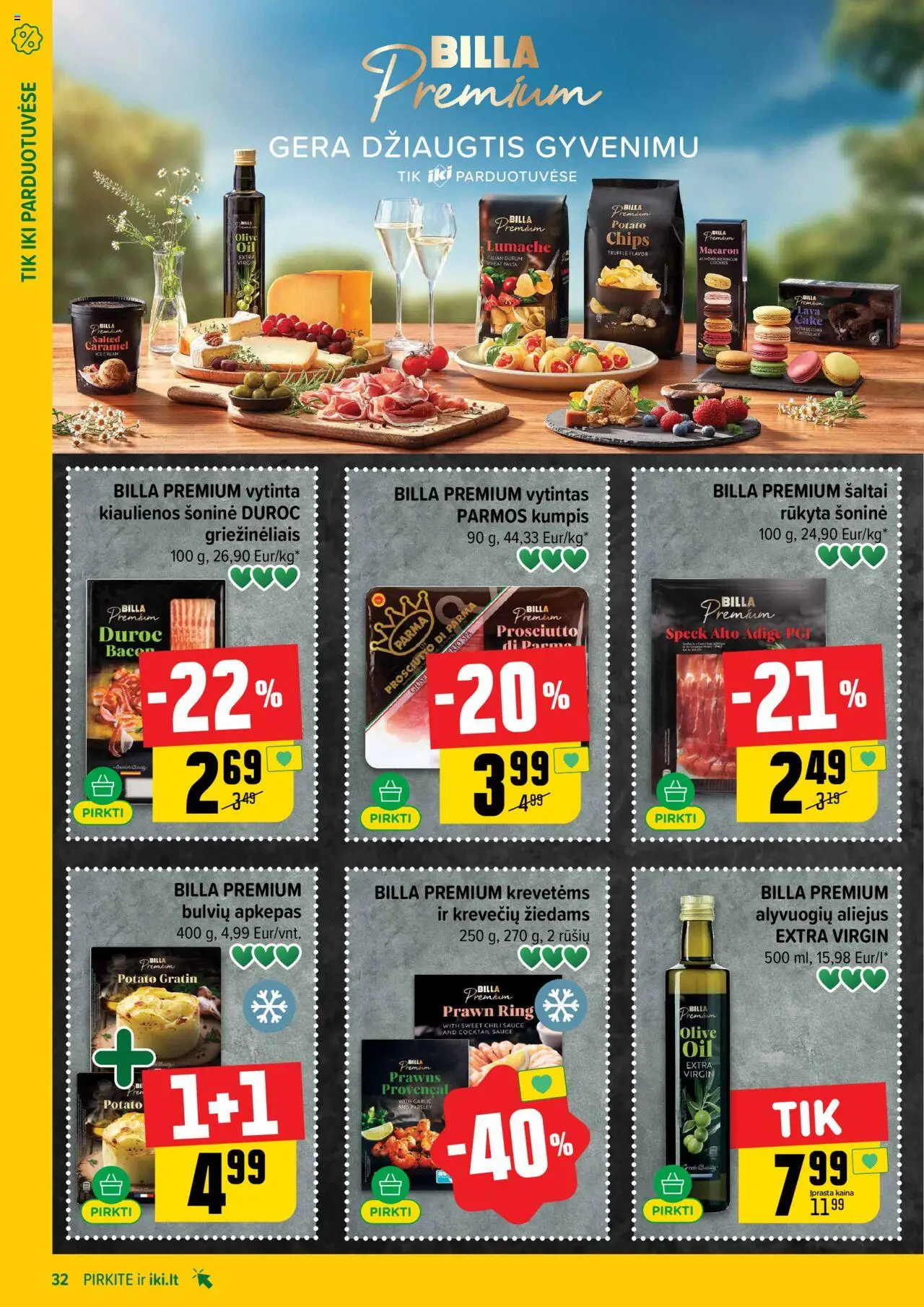IKI leidinys│galioja nuo 18.08.2025 | Puslapis: 32 | Prekių: Kiaulienos, Aliejus, Kumpis
