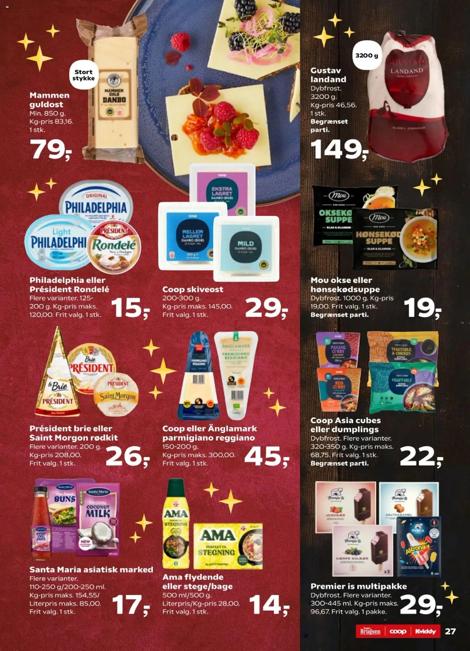 Kvickly tilbudsavis – gyldig fra 07.11.2025 | Side: 31 | Produkter: Jordbær, Is, Skiveost, Suppe