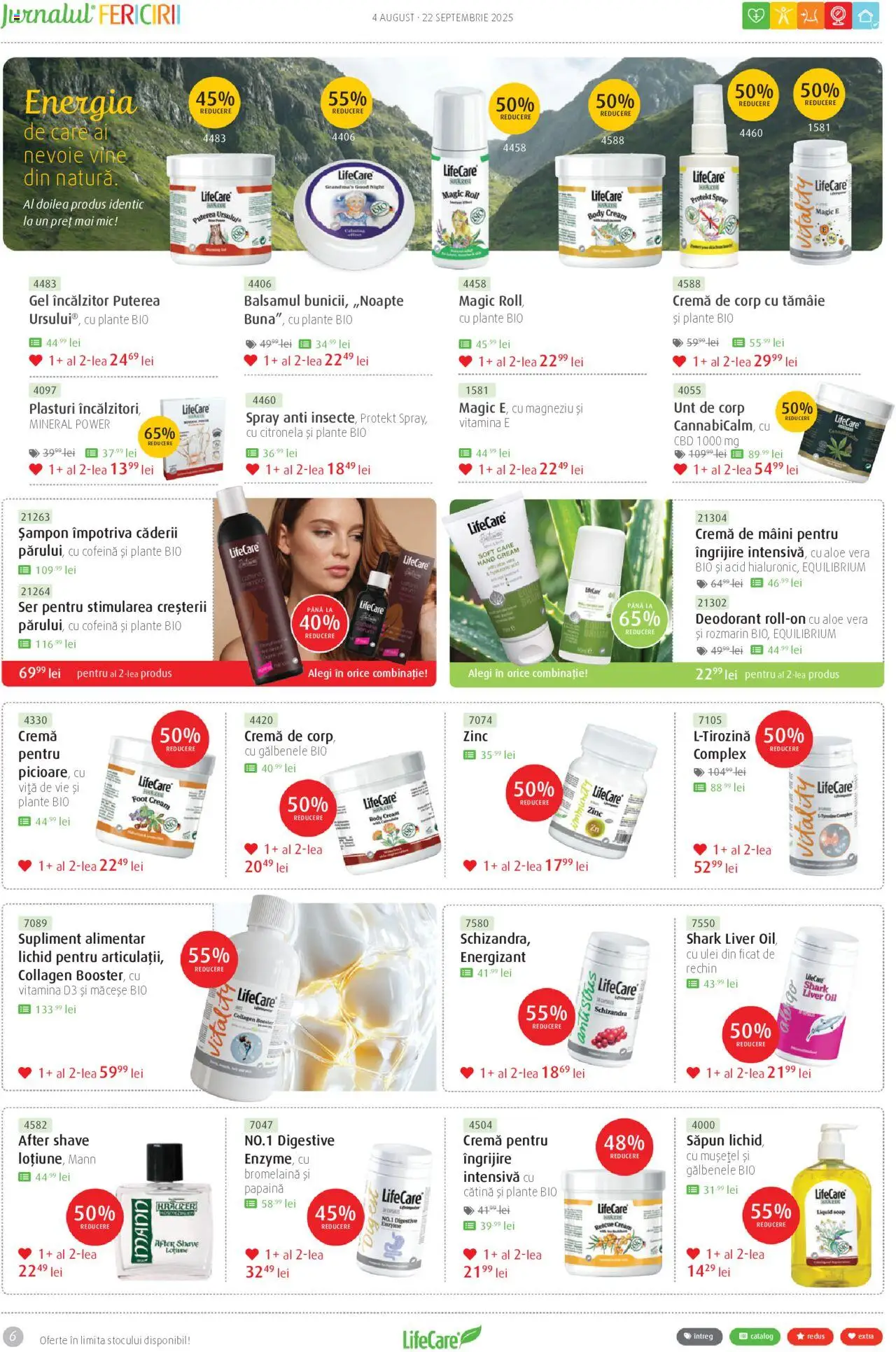 Life Care catalog - Jurnalul Fericirii August/Septembrie  – valabil de la 04.08.2025 | Pagină: 6 | Produse: Aloe vera, Unt, Cremă de corp, Săpun