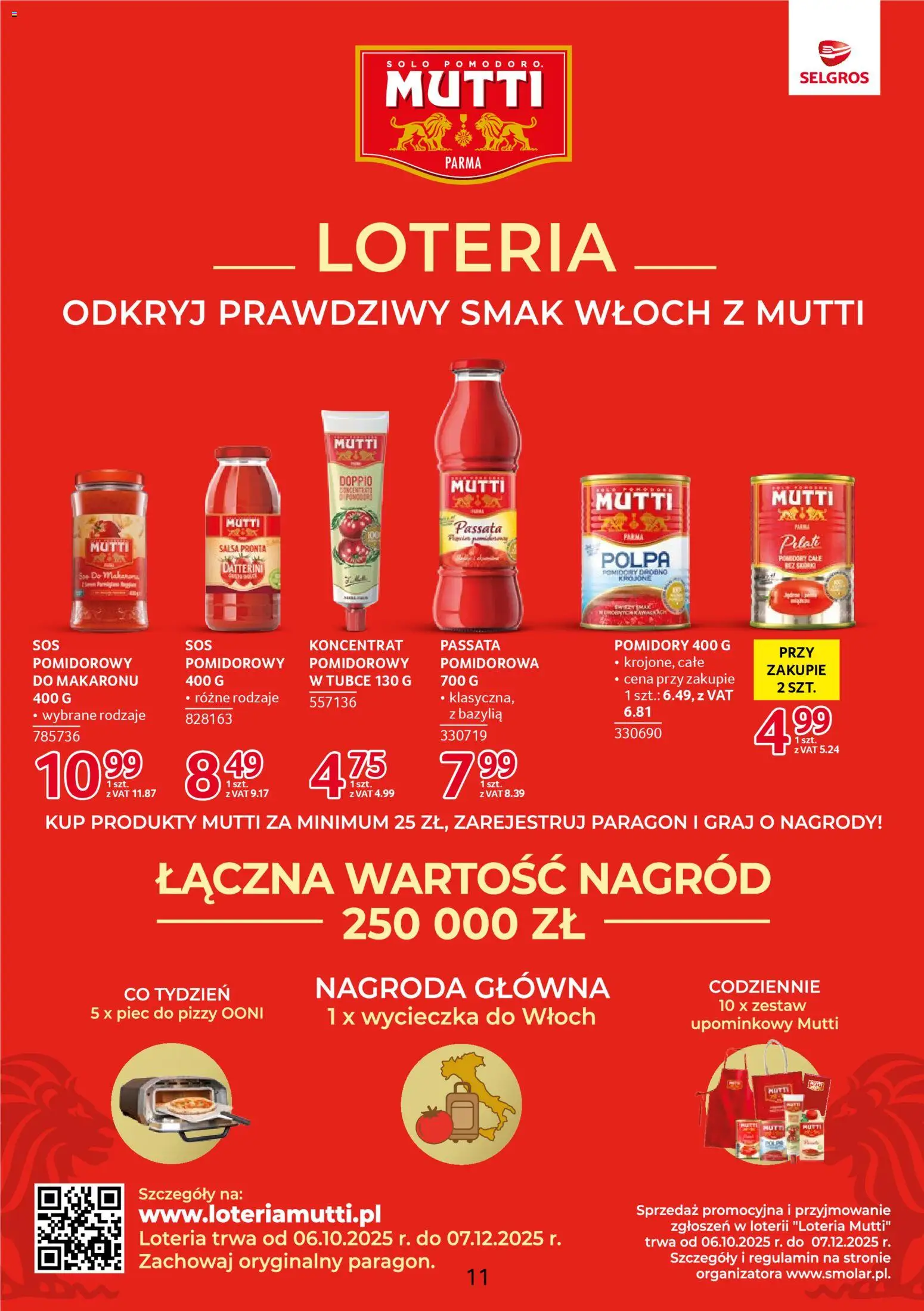 Selgros cash&carry Gazetka - Markowe produkty od 06.11.2025 | Strona: 11 | Produkty: Bazylia, Pomidory, Sos