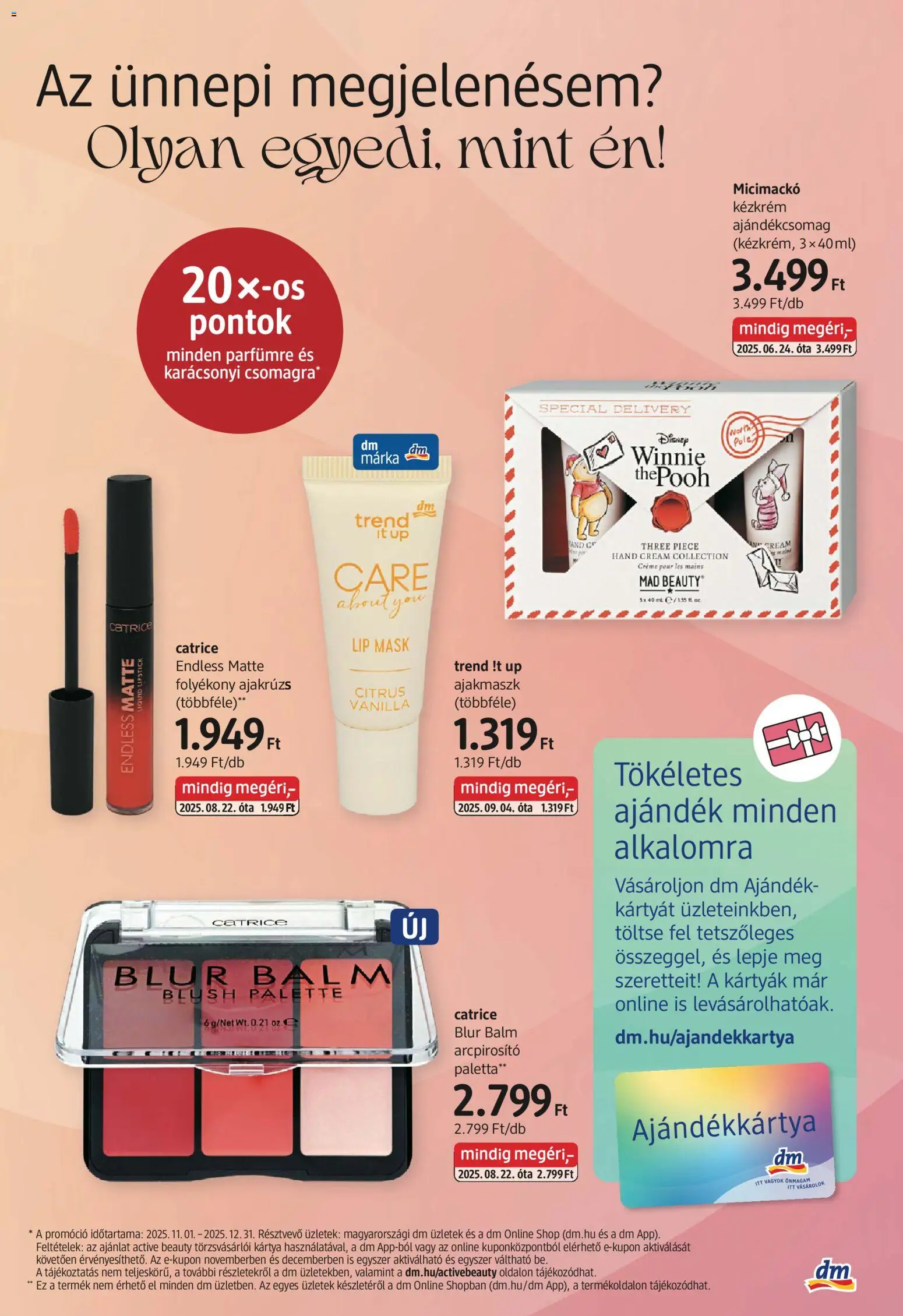 DM Drogerie Markt akciós ujság - amely érvényes a következő dátumtól: 13.11.2025 | Oldal: 3 | Termékek: Ajakrúzs, Kézkrém