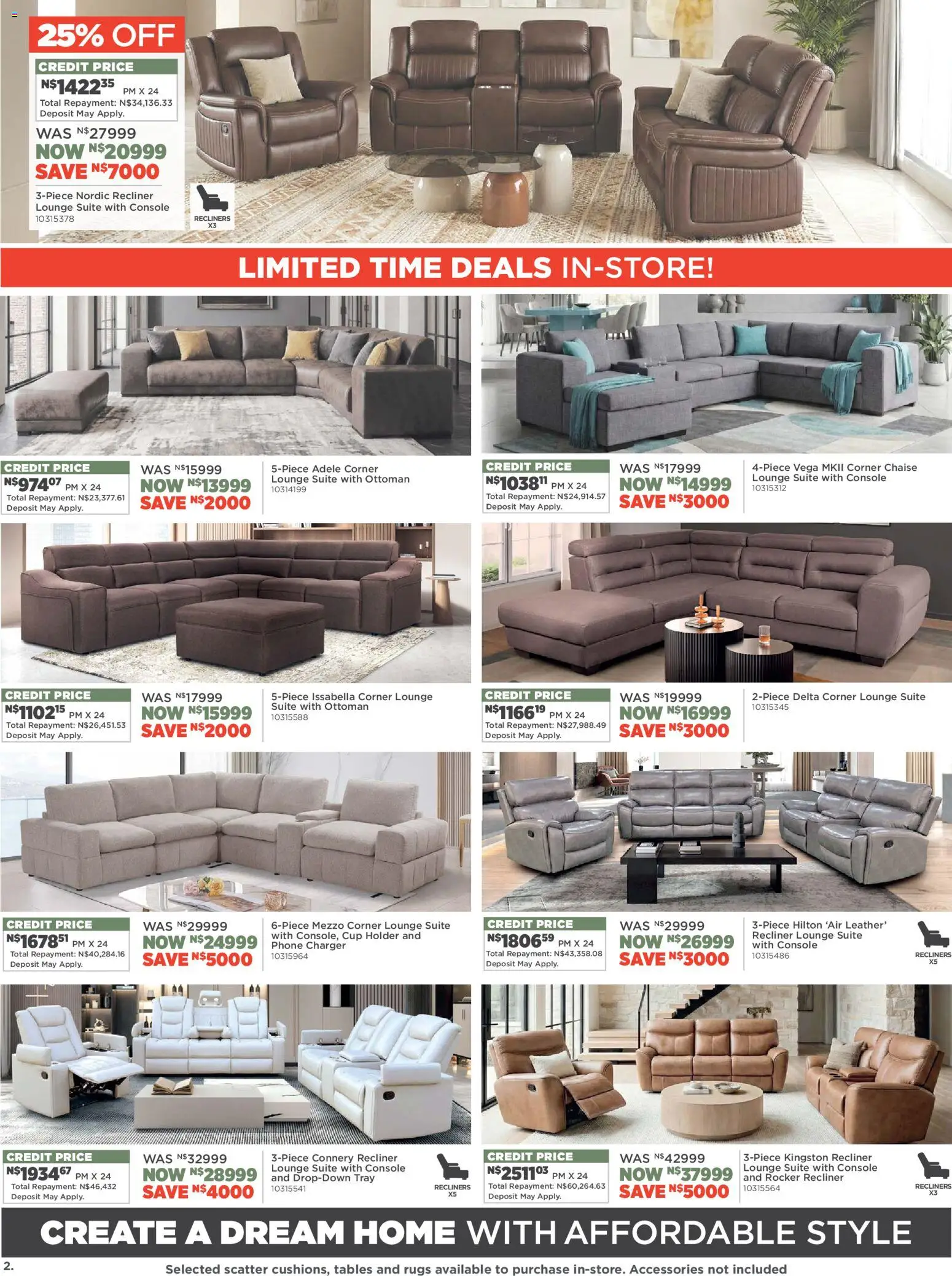New House and Home catalogue – valid from 16.03.2026 | Page: 2 | Products: Phone, Tray, Lounge suite, Ottoman