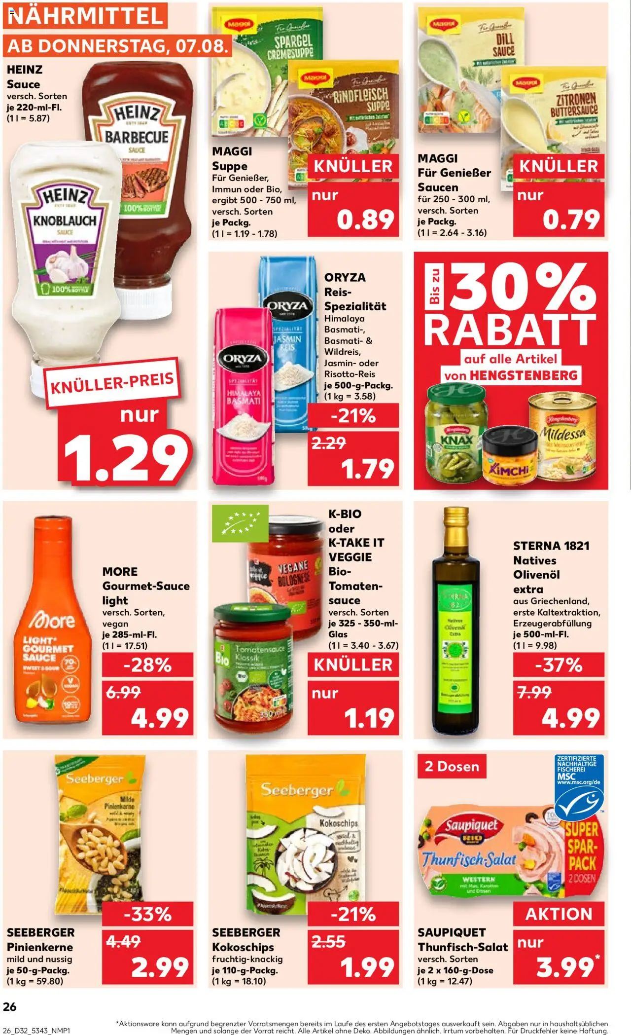 Kaufland prospekt Speyer	 - gültig ab dem 07.08.2025 | Seite: 26 | Produkte: Maggi, Olivenol, Spargel, Knoblauch