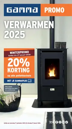 GAMMA - Verwarmingspecial - Voorbeeld van een folder van GAMMA, geldig van 17.09.2025