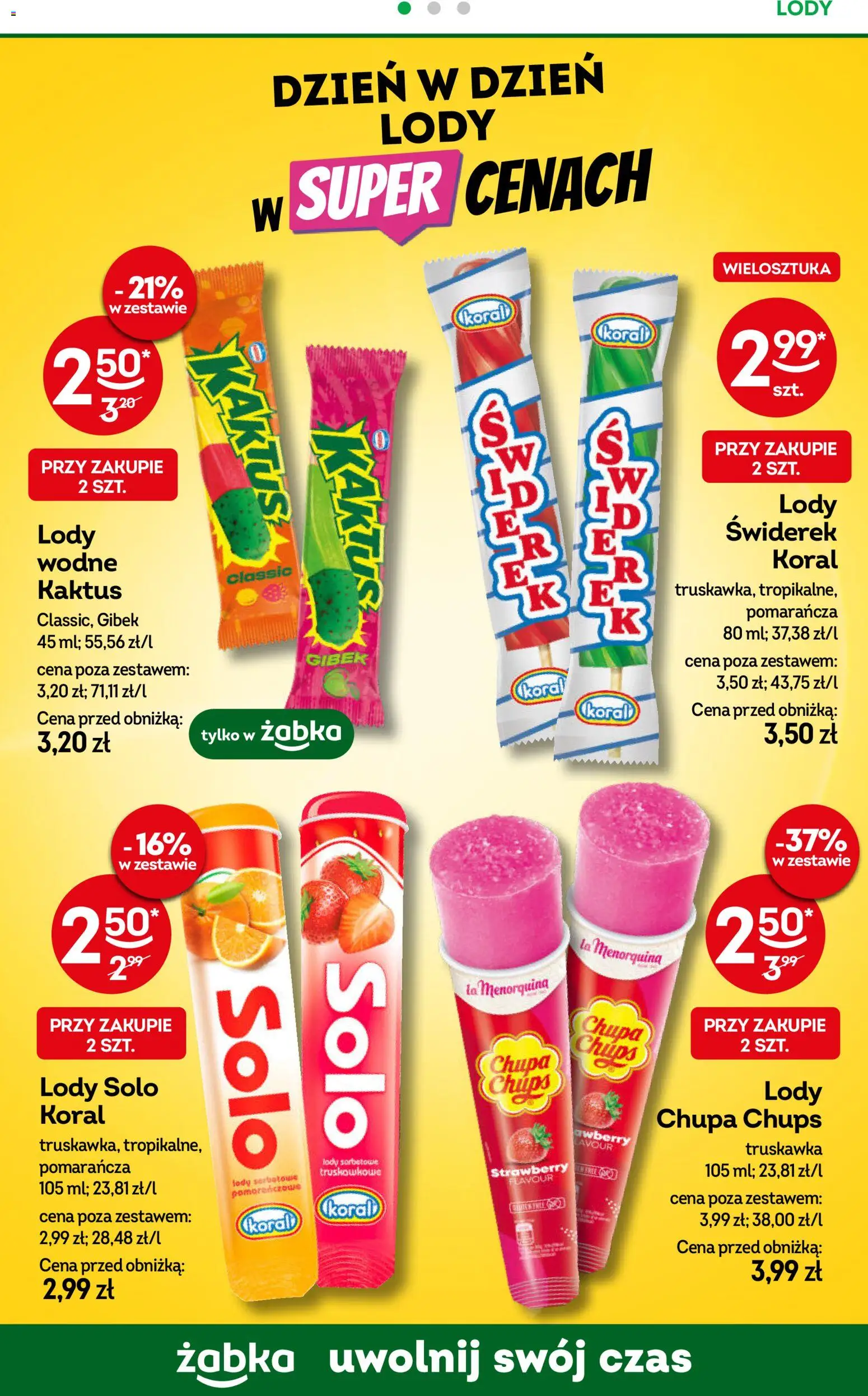 Żabka gazetka od 08.04.2026 | Strona: 72 | Produkty: Lody koral, Lody