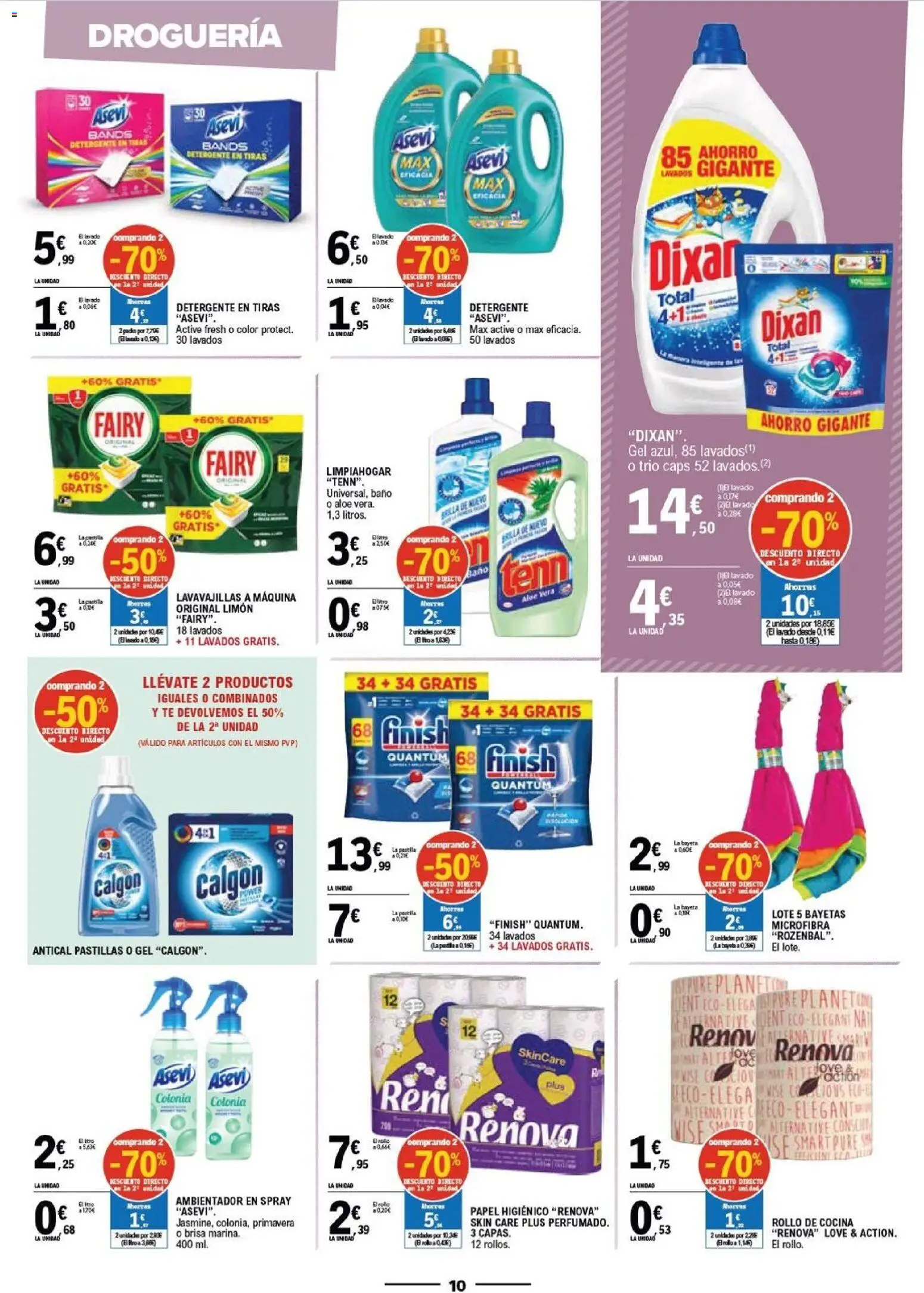 E.Leclerc Mas Barato │ válido desde el 04.03.2026 | Página: 10 | Productos: Té, Lavavajillas, Silla, Baño