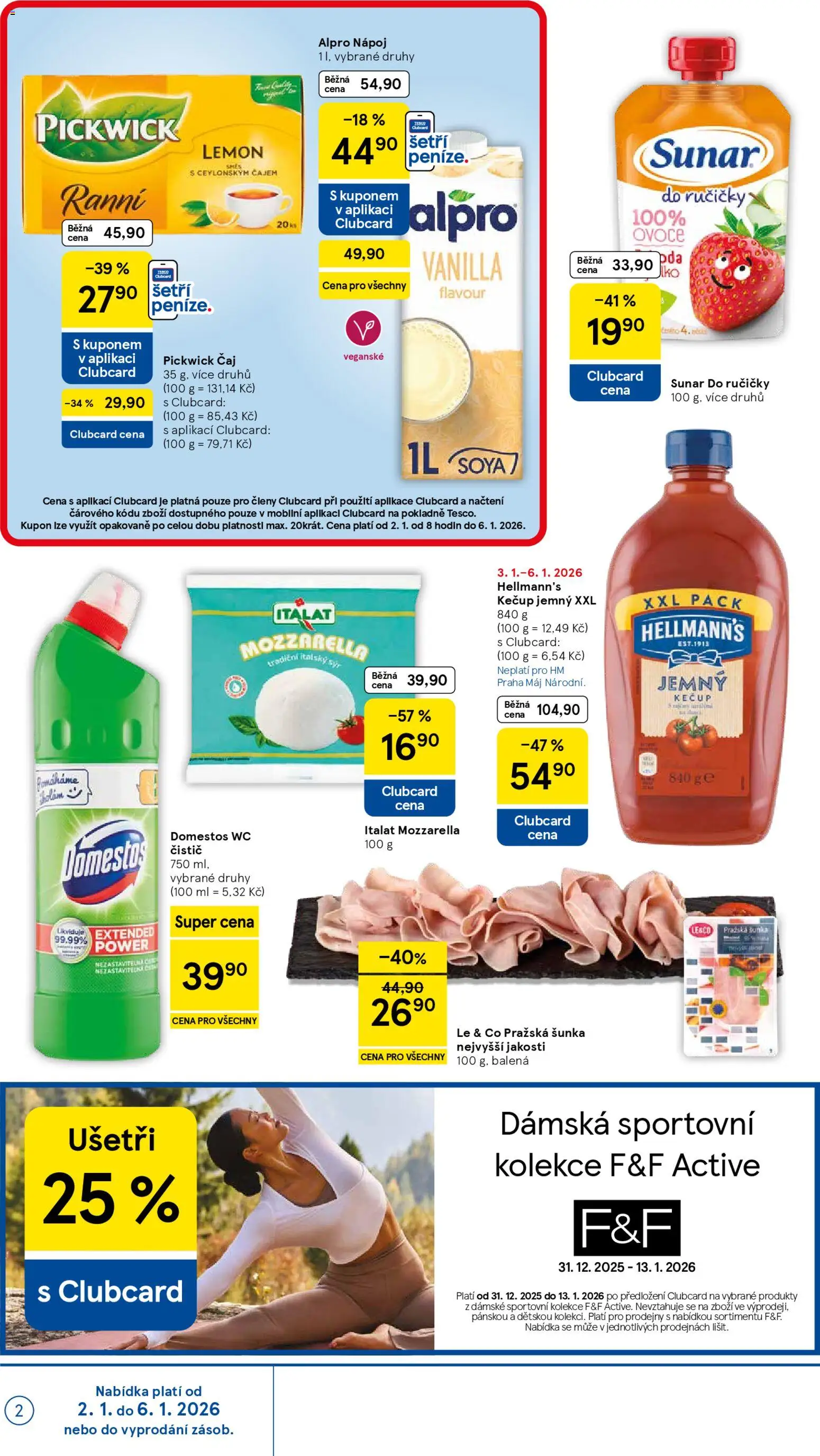 Tesco leták - Hypermarket od 02.01.2026 | Strana: 2 | Produkty: Ovoce, F&F, Čaj, Sunar