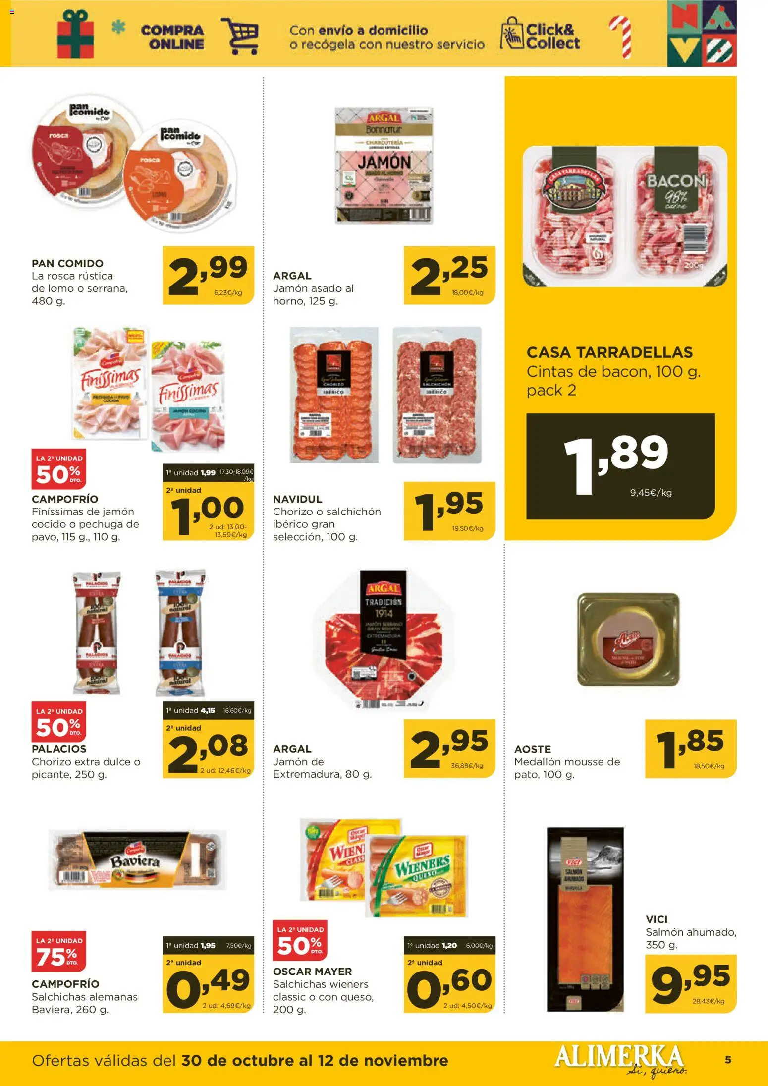Alimerka folleto Asturias │ válido desde el 30.10.2025 | Página: 5 | Productos: Mousse, Pan, Jamón