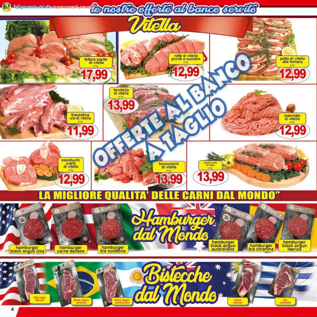 Volantino Pewex del 08.10.2025 | Pagina: 4 | Prodotti: Hamburger, Macinato