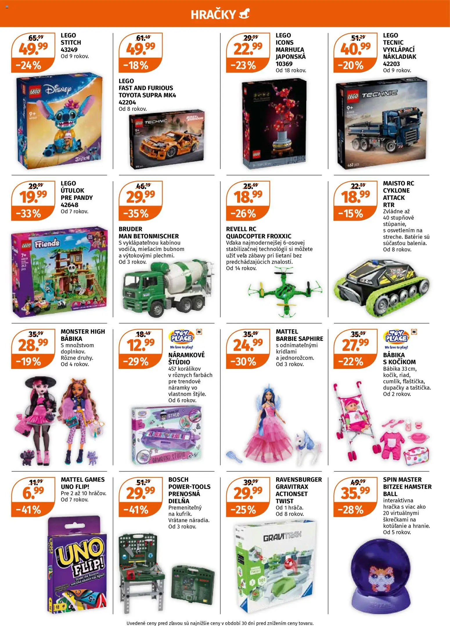 Nové Müller akcie – leták je platný od 11.12.2025 | Strana: 3 | Produkty: Bosch, LEGO, Hračky