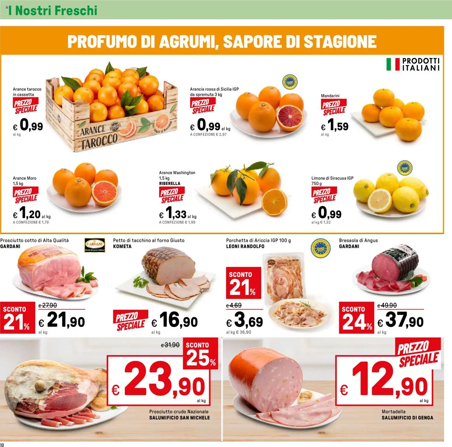Volantino Iper del 07.01.2026 | Pagina: 10 | Prodotti: Bresaola, Limone, Prosciutto, Arancia