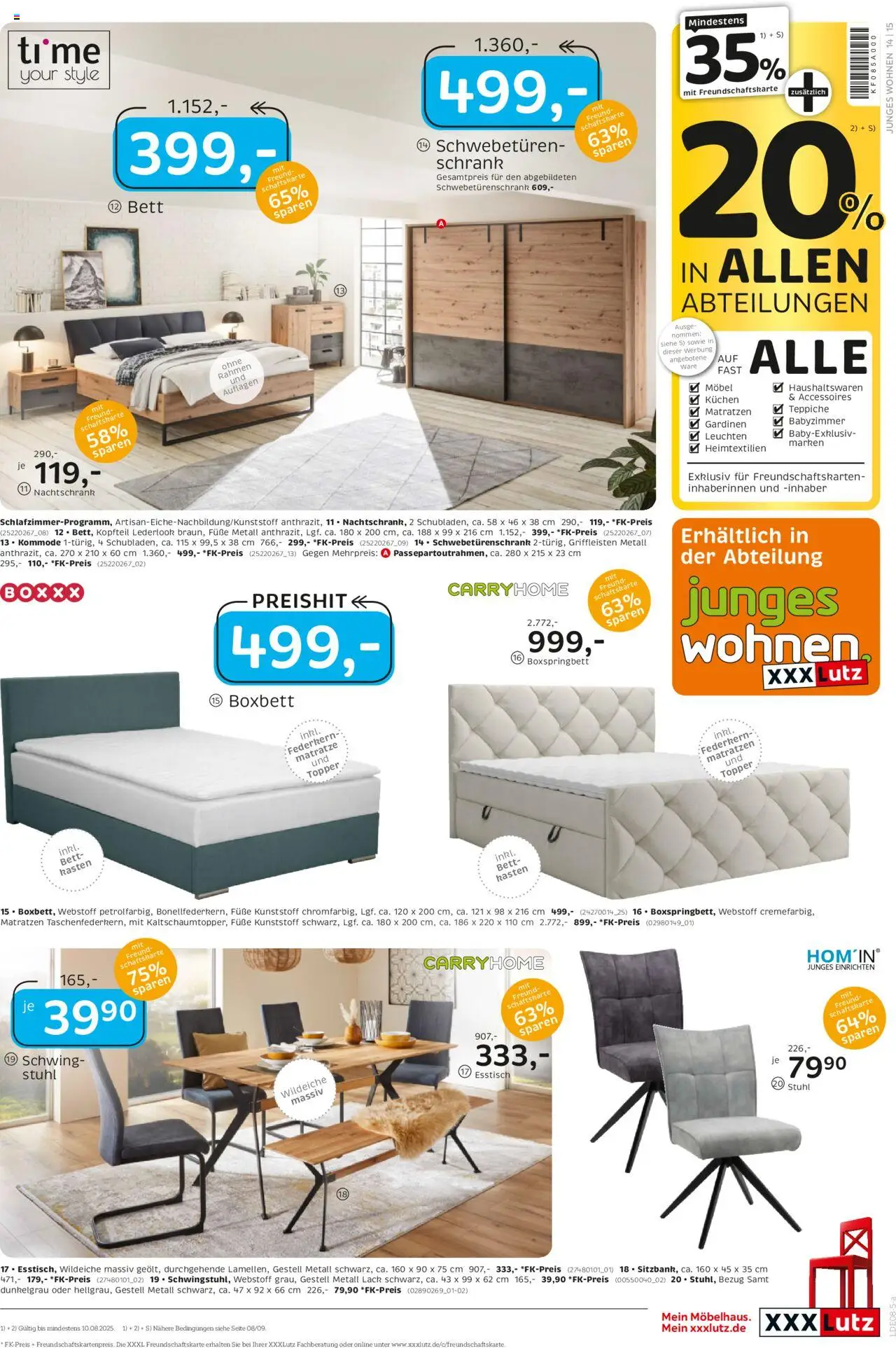 XXXL Lutz Prospekt 	 - gültig ab dem 21.07.2025 | Seite: 19 | Produkte: Bett, Matratze, Boxspringbett, Topper