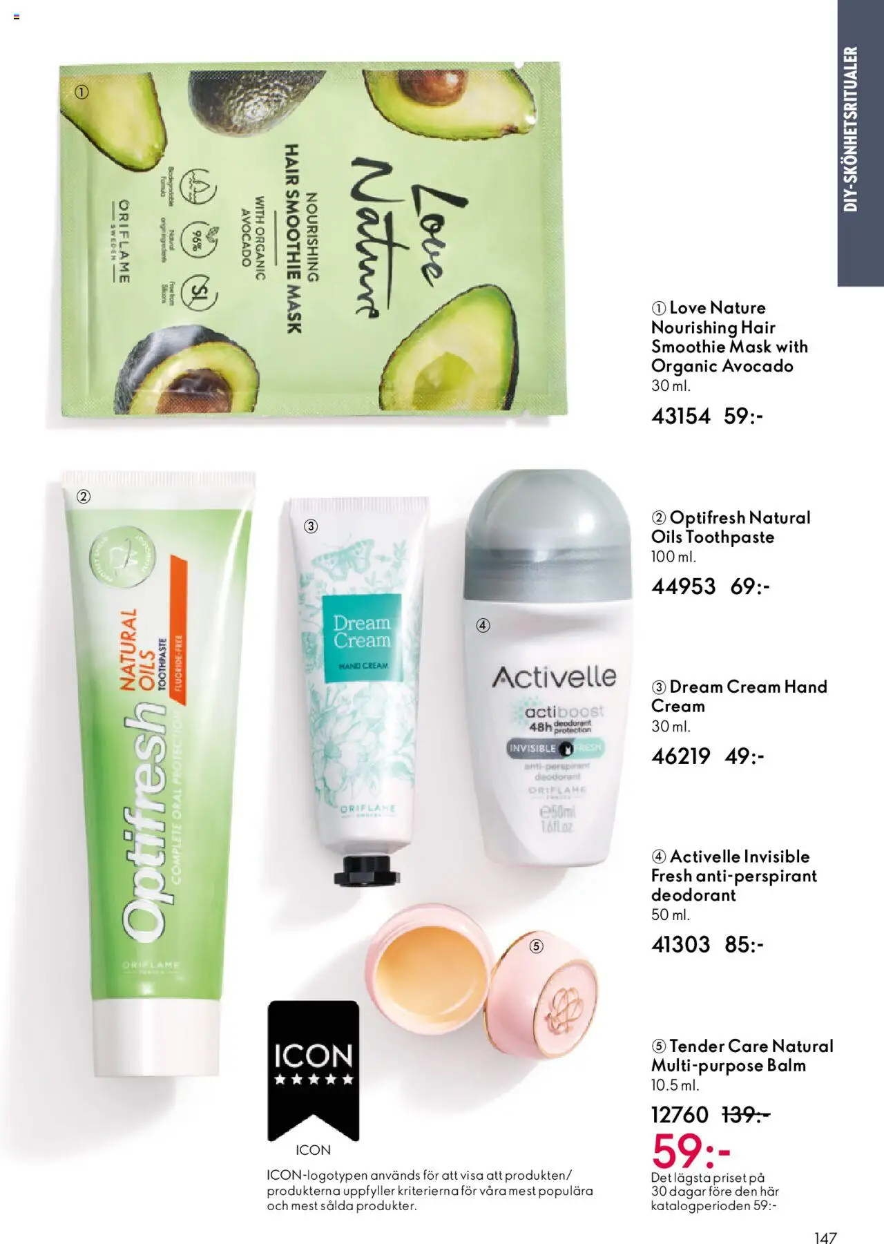 Oriflame reklamblad aktuell från 14.09.2025 | Sida: 147 | Produkter: Avocado, Mask, Deodorant, Antiperspirant