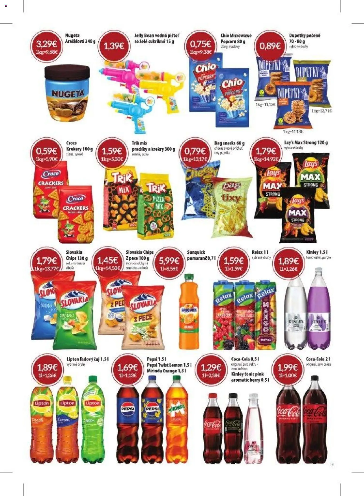 Nové KARMEN CBA akcie – leták je platný od 05.03.2026 | Strana: 14 | Produkty: Paprika, Čaj, Coca cola, Pepsi