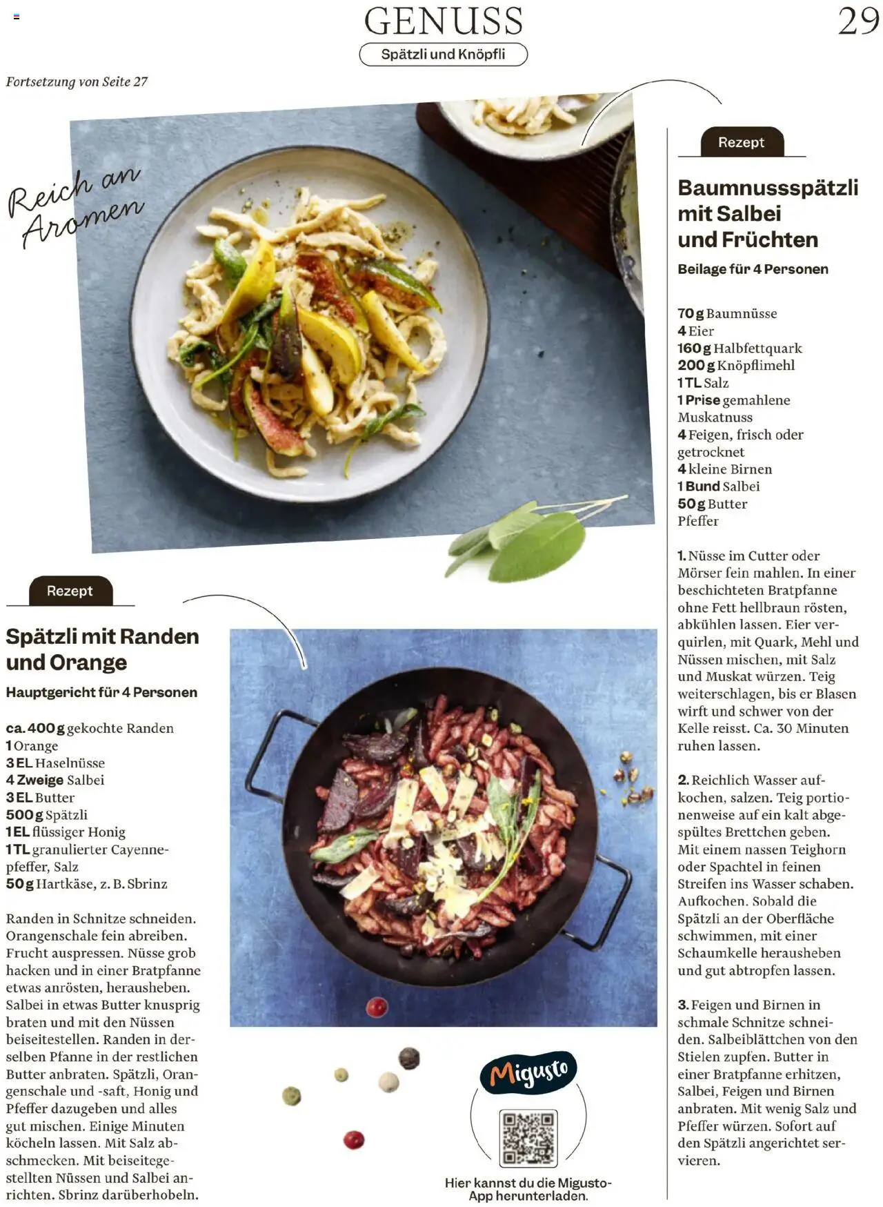 Migros Magazin – gültig ab 20.10.2025 | Seite: 29 | Produkte: Butter, Eier, Pfeffer, Wasser
