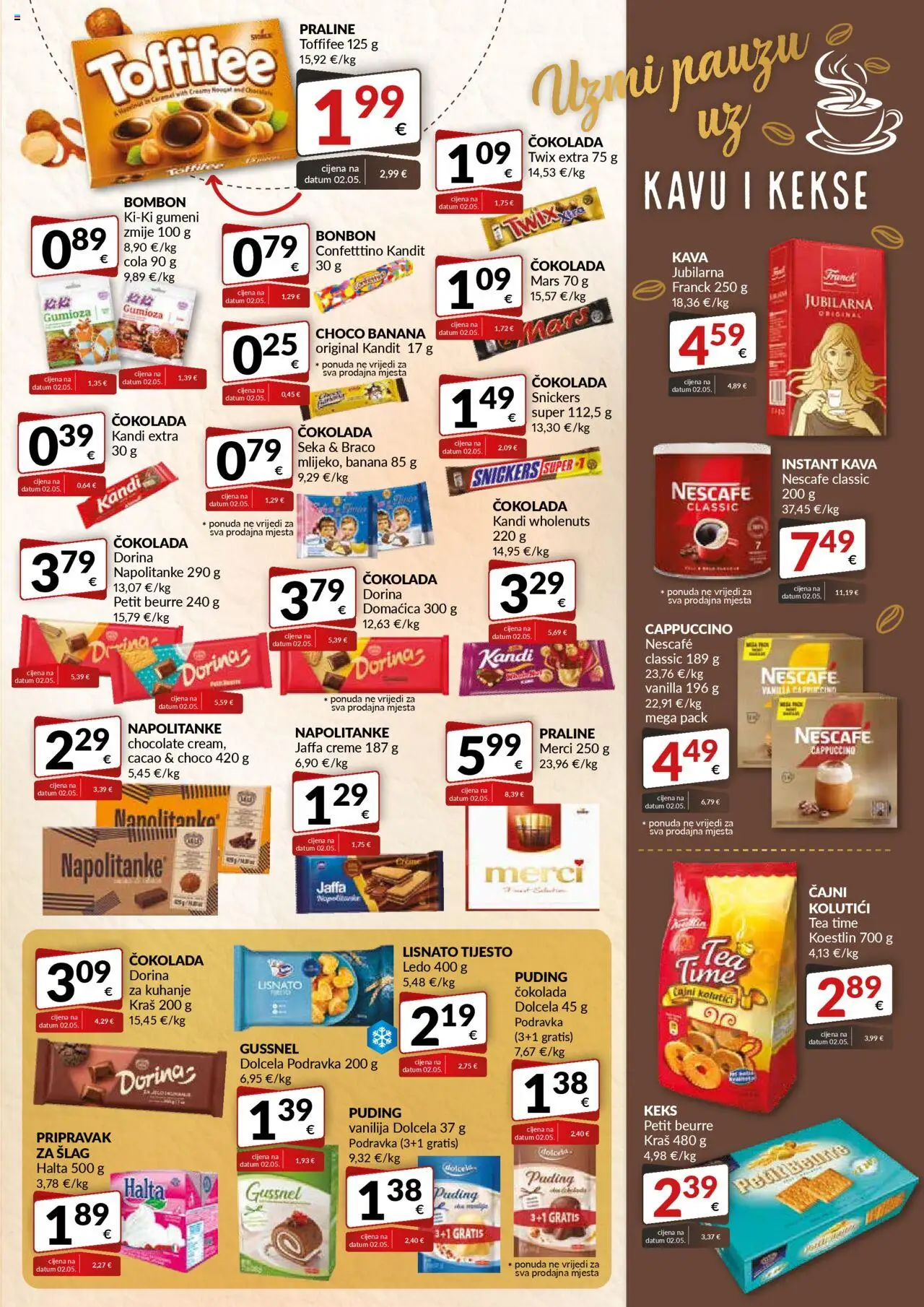 Bakmaz katalog | vrijedi od 14.08.2025 | Stranica: 5 | Proizvodi: Podravka, Ledo, Keks, Napolitanke