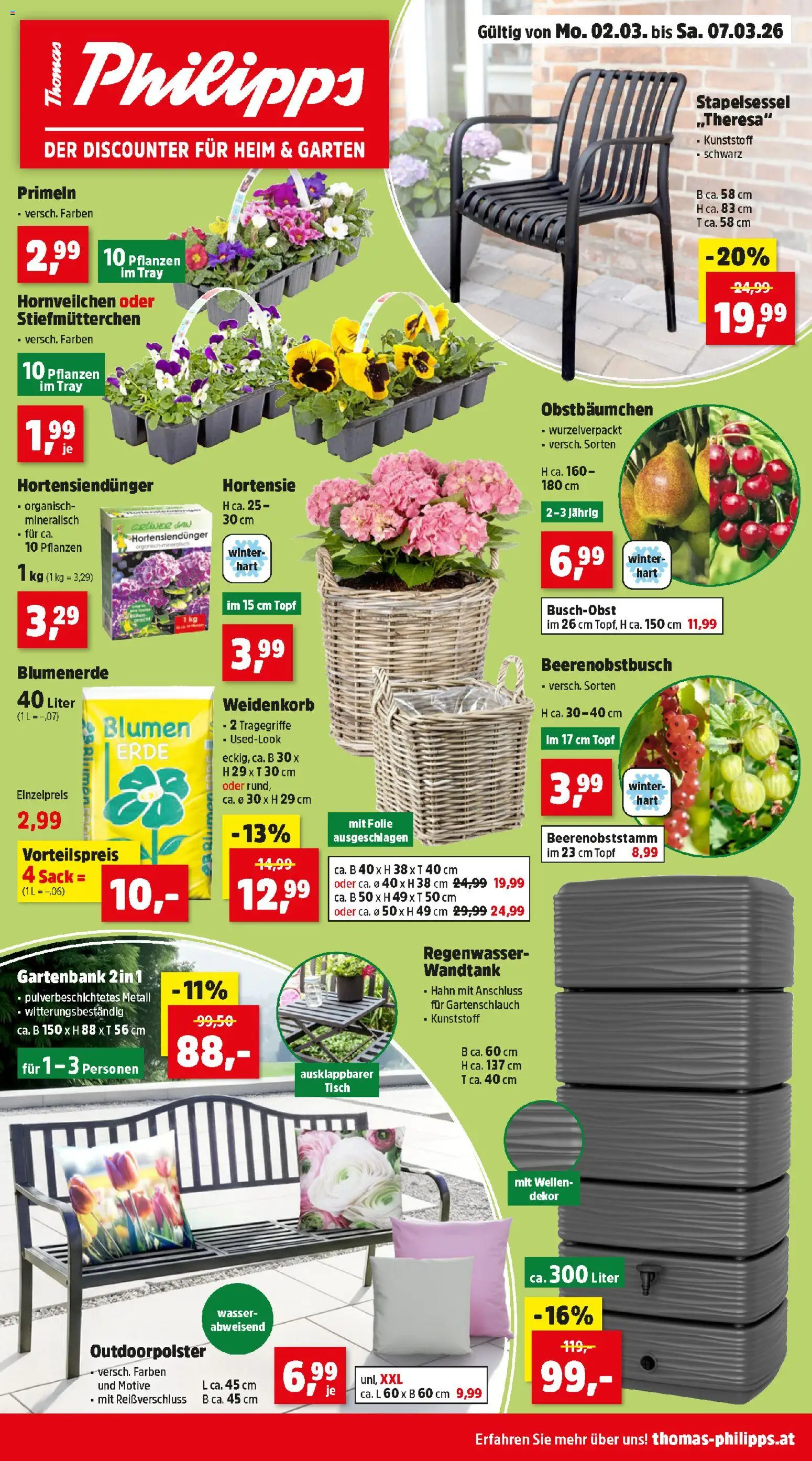 Thomas Philipps Flugblatt gültig ab 02.03.2026 | Seite: 1 | Produkte: Wasser, Tisch