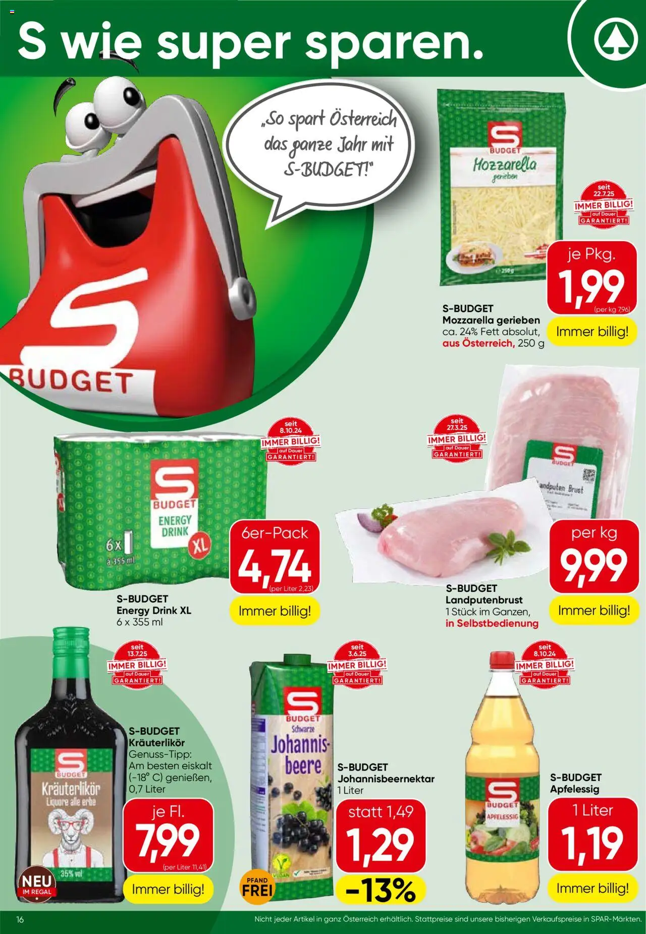 Spar Flugblatt - Vorarlberg gültig ab 11.09.2025 | Seite: 16 | Produkte: Regal