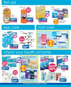 Clicks specials catalogue – valid from 22.01.2026 | Page: 39 | Products: Pads, Antiseptic liquid, Oil, Water