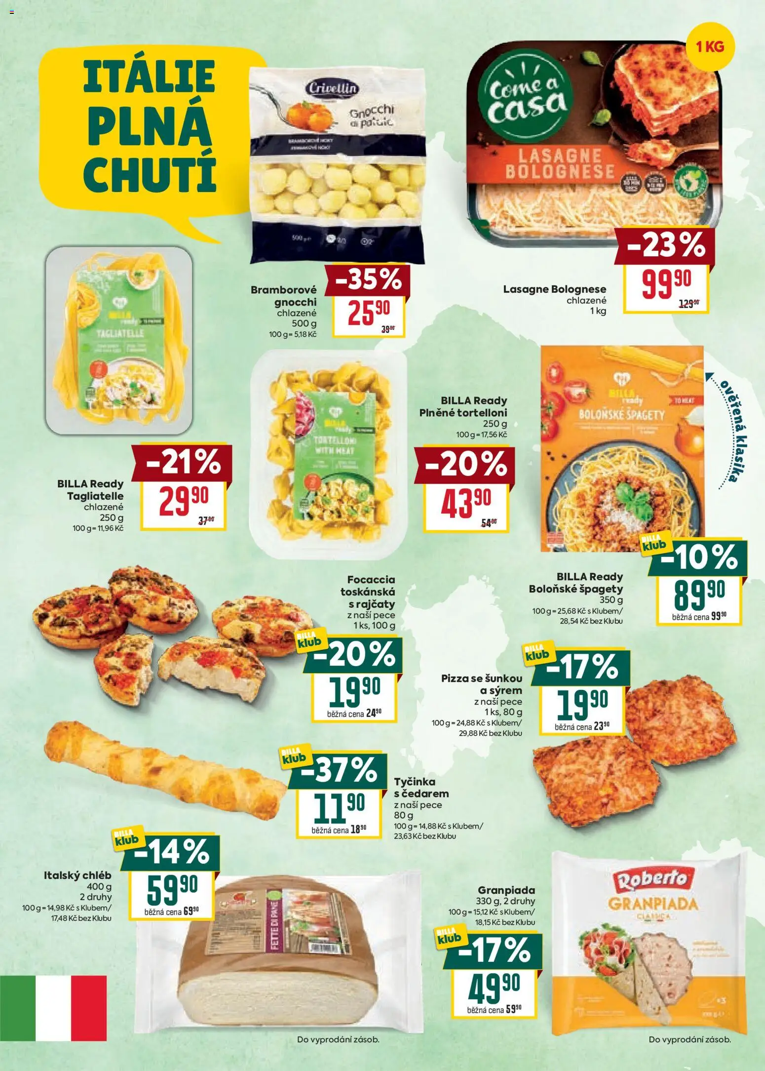 Billa leták - Chutě světa od 21.01.2026 | Strana: 4 | Produkty: Chléb, Pizza, Špagety, Lasagne