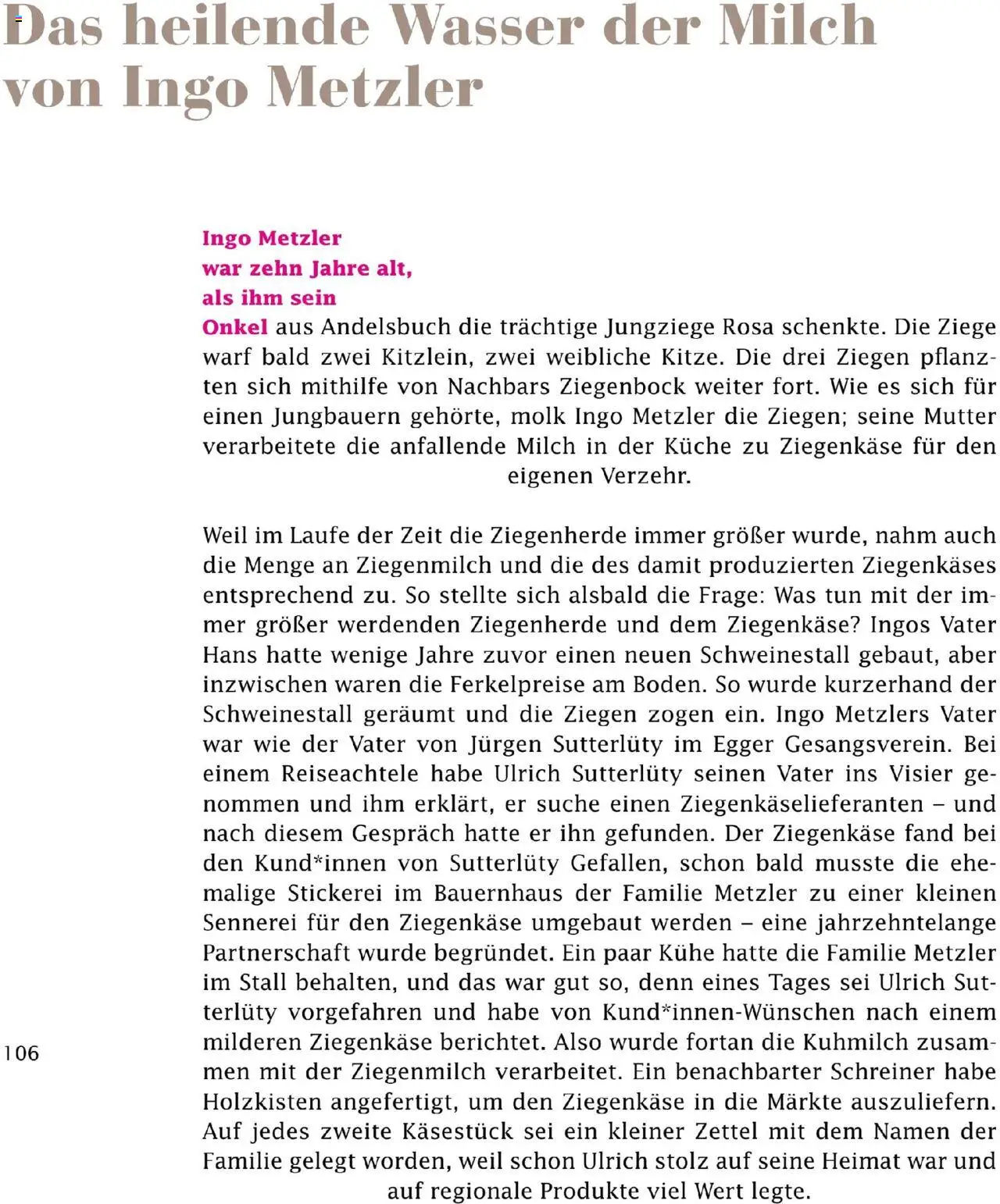 Sutterlüty Unsere Chronik gültig ab 01.08.2025 | Seite: 106 | Produkte: Wasser, Milch
