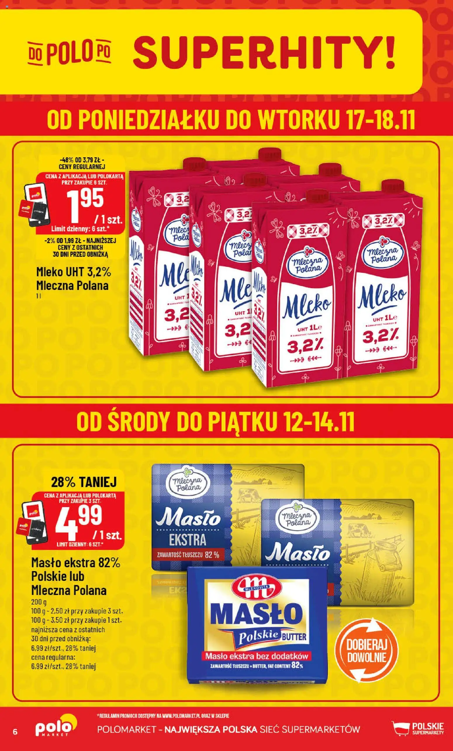 POLOmarket Gazetka od 12.11.2025 | Strona: 6 | Produkty: Mleko, Masło
