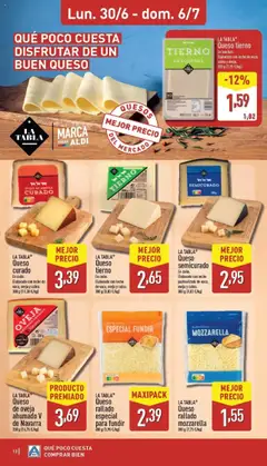 Aldi folleto Península │ válido desde el 30.06.2025 | Página: 12 | Productos: Queso de oveja, Leche, Queso, Queso rallado