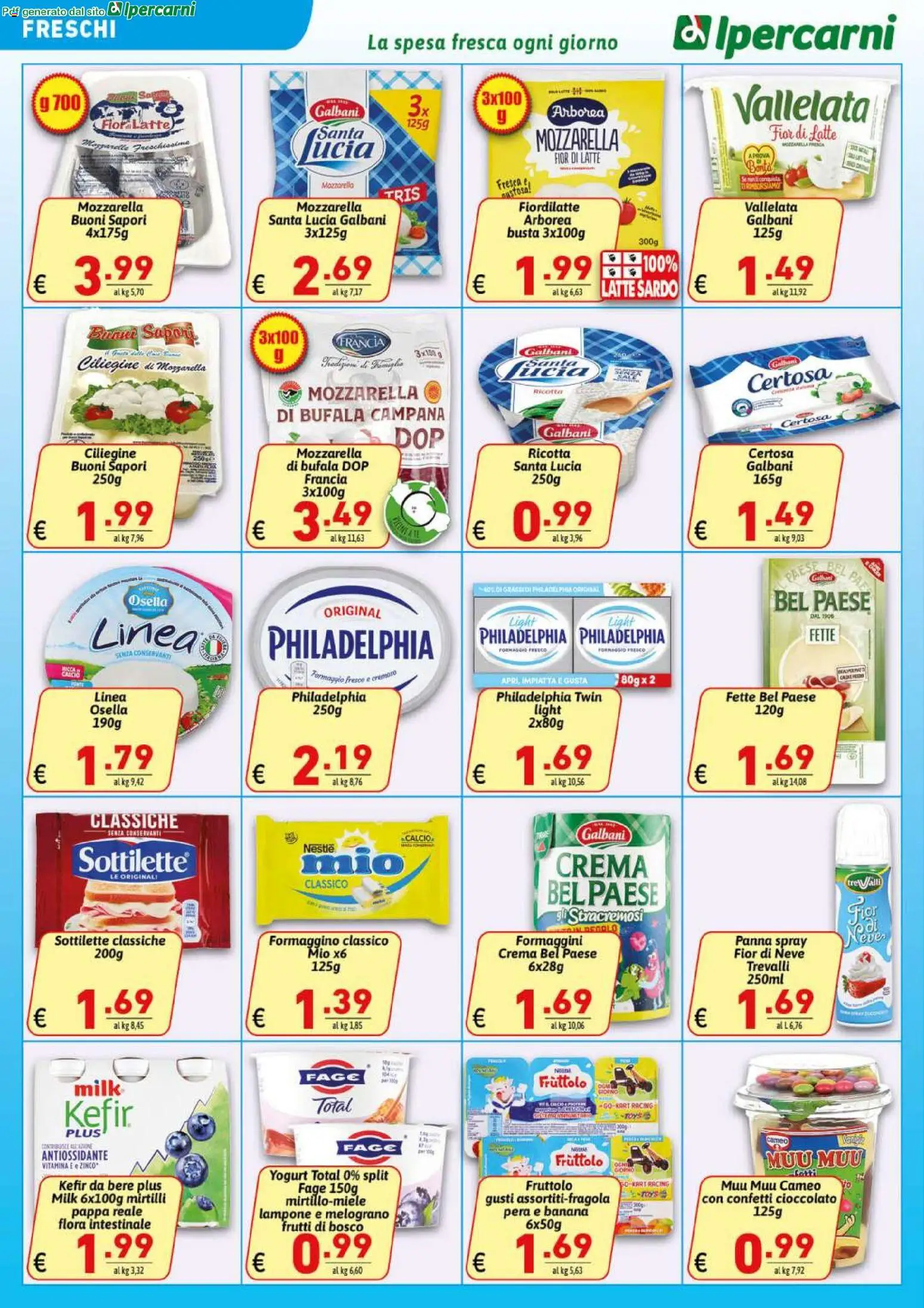 Volantino Ipercarni del 27.03.2026 | Pagina: 10 | Prodotti: Cioccolato, Panna, Latte, Mirtilli