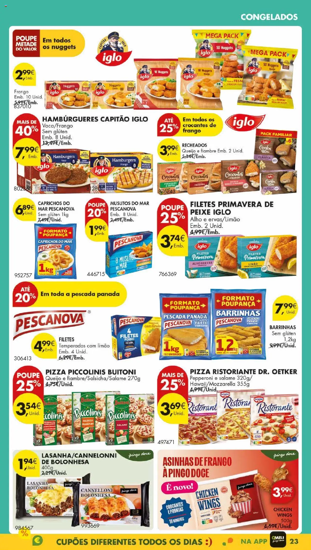 Pingo Doce folheto │ válido de 05.08.2025 | Página: 27 | Produtos: Lasanha, Pizza, Peixe, Nuggets