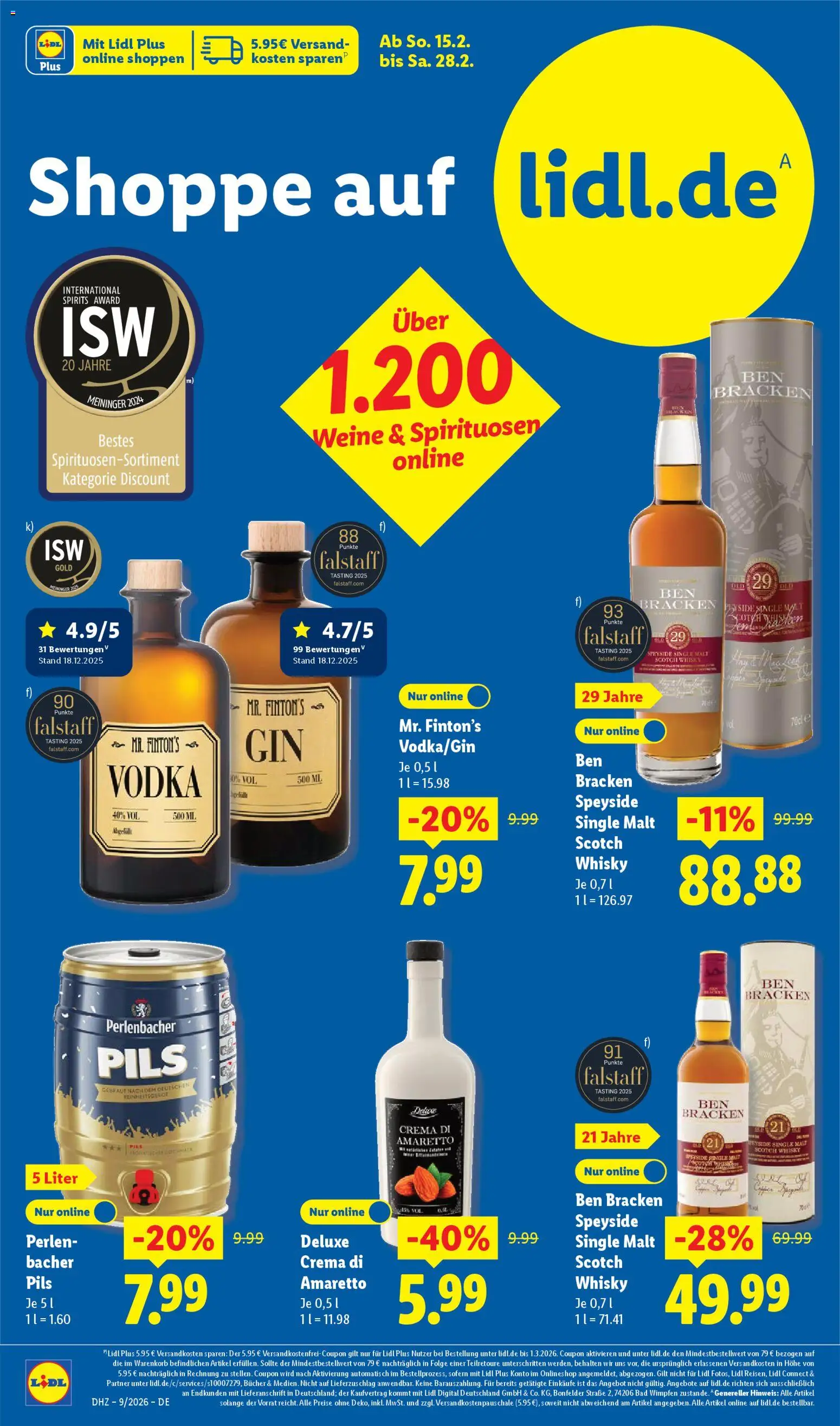 Lidl Prospekt Holzminden – gültig ab 23.02.2026 | Seite: 54 | Produkte: Whisky, Bad, Pils, Vodka