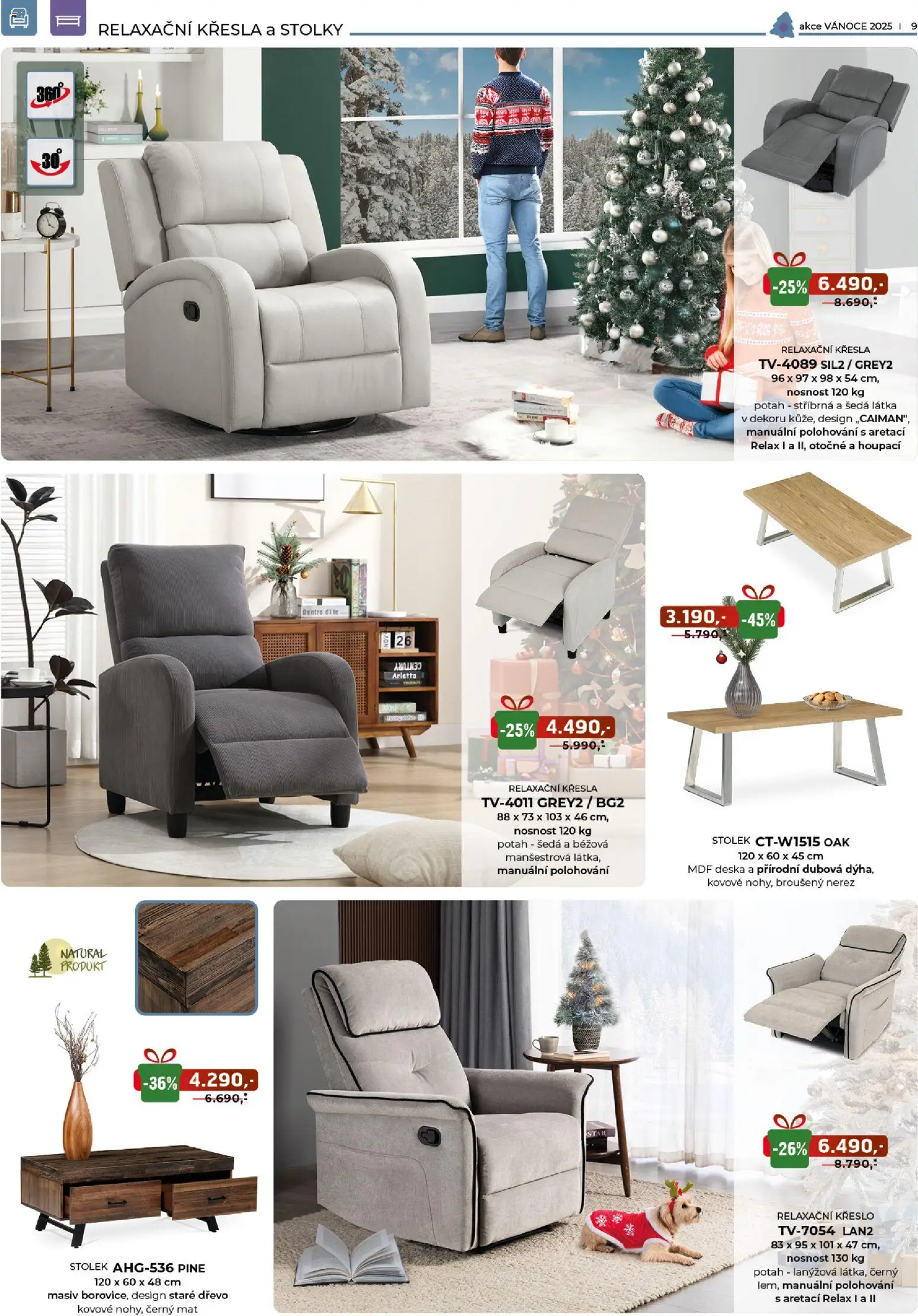 Jamall nábytek leták - Vánoce od 05.11.2025 | Strana: 9 | Produkty: Křesla, Křeslo, Stolek
