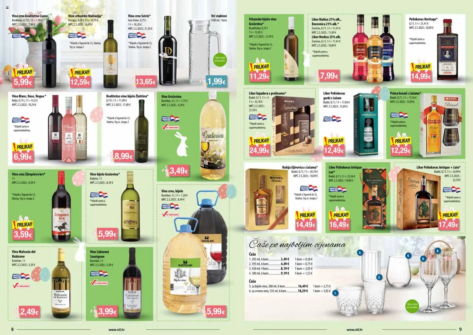 NTL katalog | vrijedi od 25.03.2026 | Stranica: 5 | Proizvodi: Šljivovica, Vino, Liker, Rakija