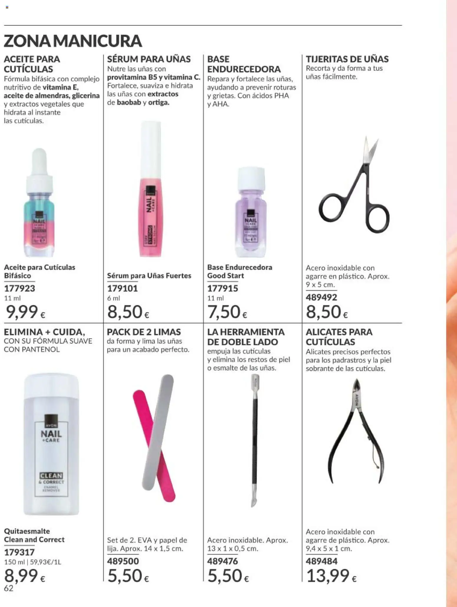 Catálogo AVON campaña 5 │ válido desde el 01.05.2026 | Página: 62 | Productos: Lima, Sérum, Aceite