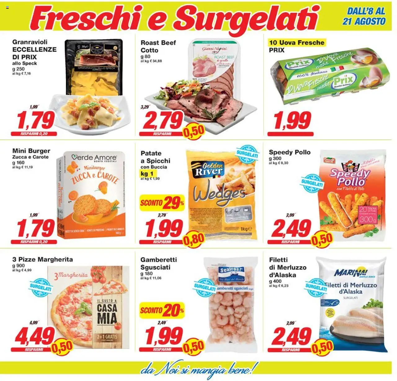 Volantino Prix del 08.08.2025 | Pagina: 5 | Prodotti: Speck, Uova, Pollo, Zucca