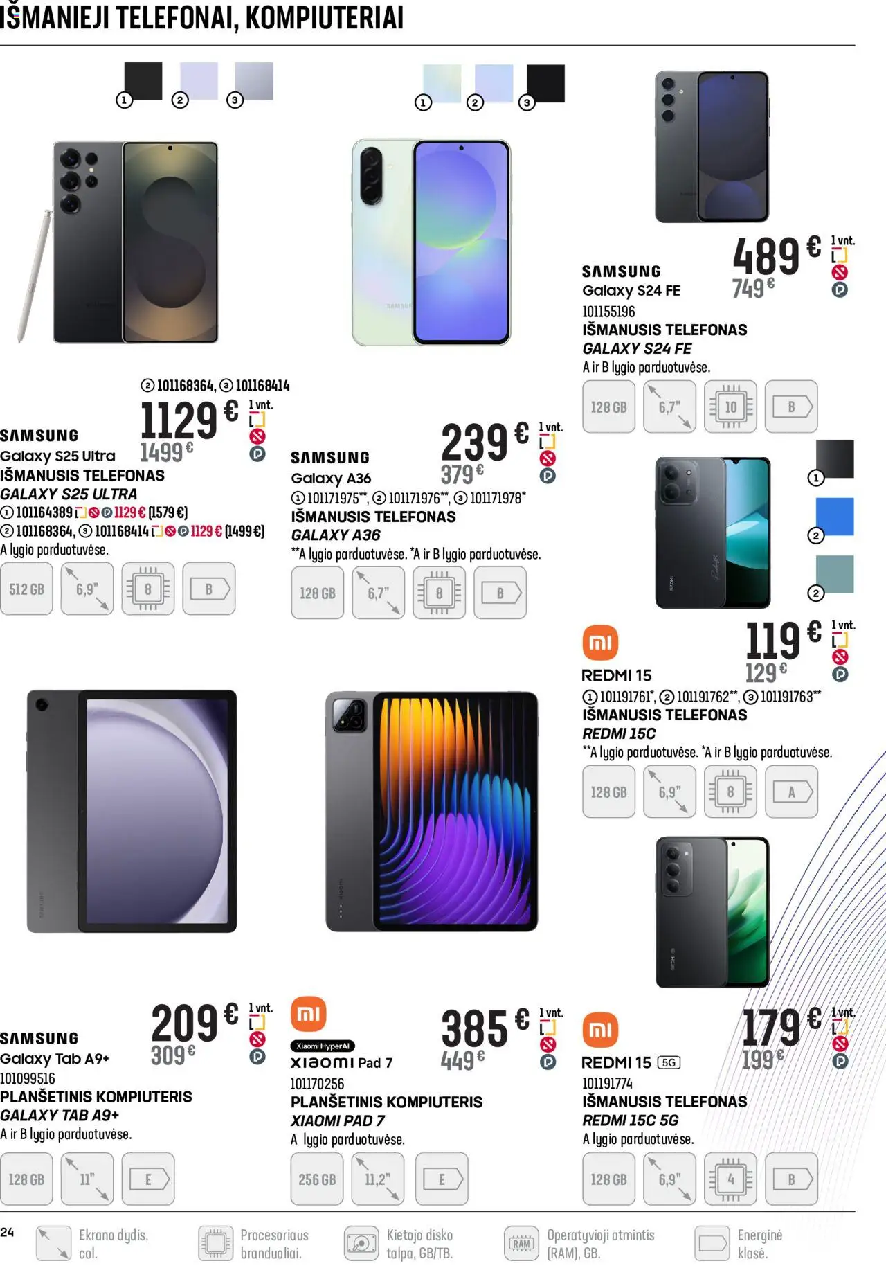 Senukai akcijos nuo 10.09.2025 | Puslapis: 24 | Prekių: Planšetinis kompiuteris, Telefonas, Išmanusis telefonas, Kompiuteris