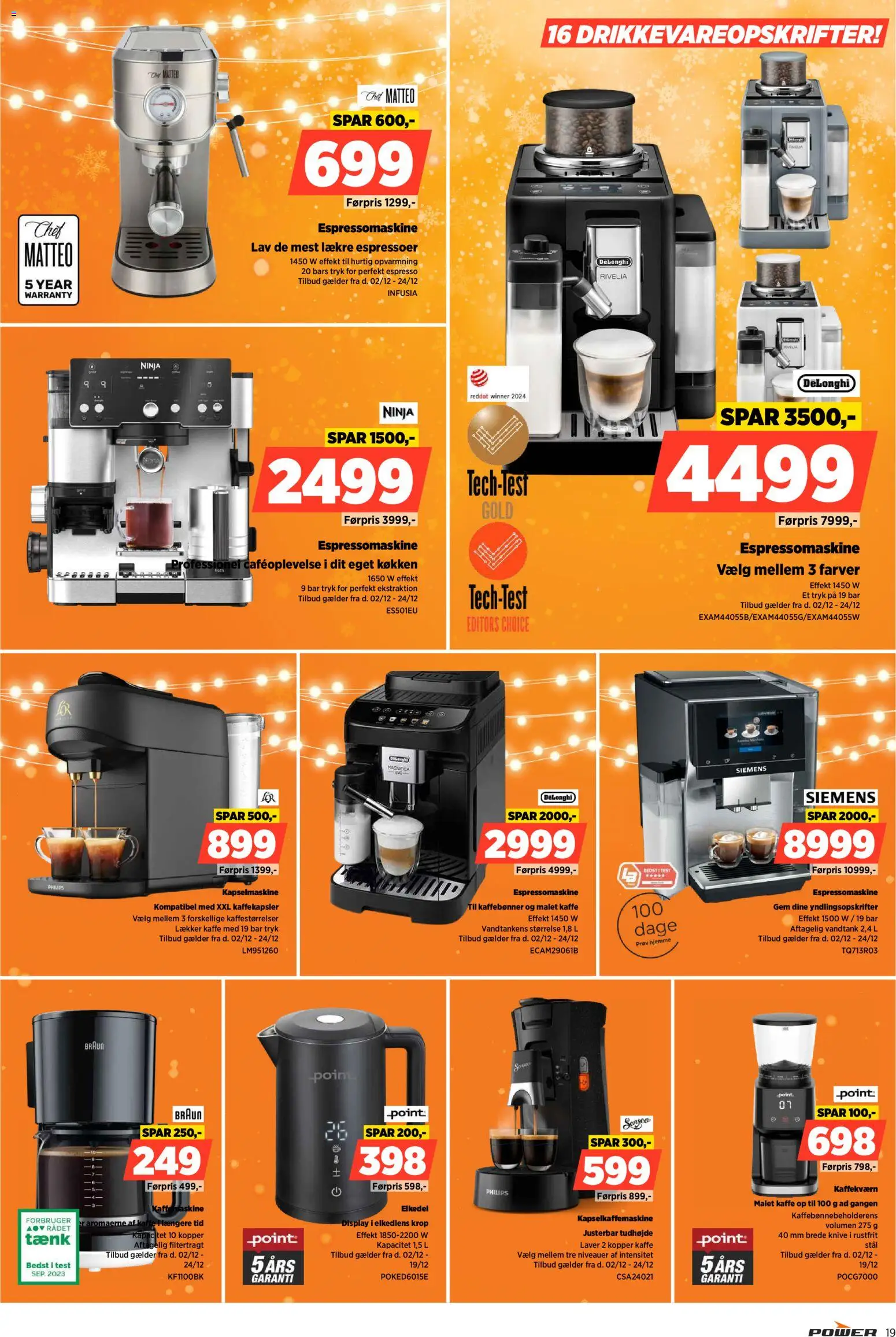 Power tilbudsavis – gyldig fra 02.12.2025 | Side: 19 | Produkter: Kaffe, Kaffemaskine