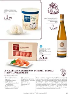Anteprima del volantino Conad Sapori Natale Sicilia catalogo valido a partire dal 01.12.2025 | Pagina: 21 | Prodotti: Gamberi, Panna, Sale, Pepe