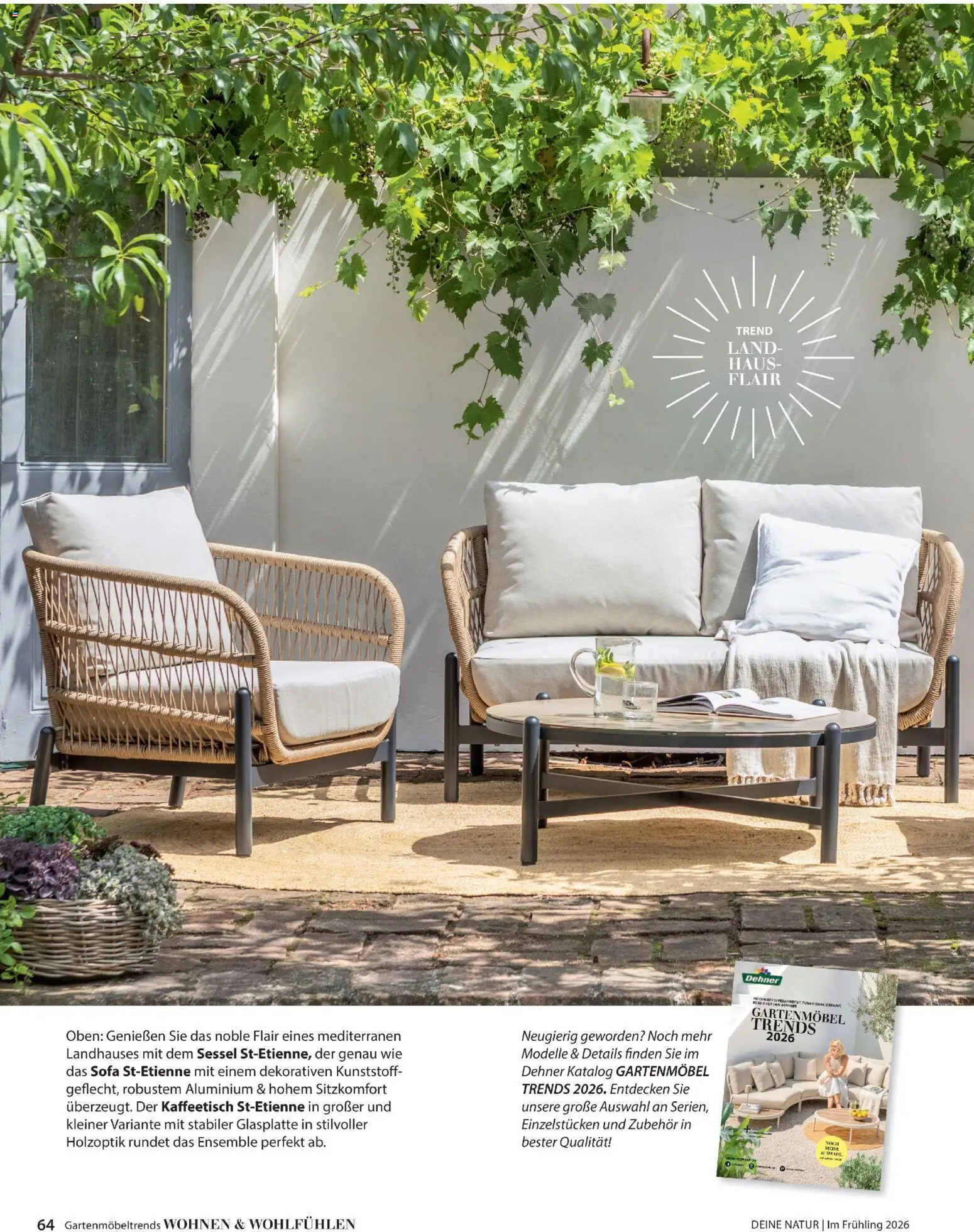 Dehner Flugblatt gültig ab 05.03.2026 | Seite: 64 | Produkte: Sofa, Sessel, Gartenmöbel