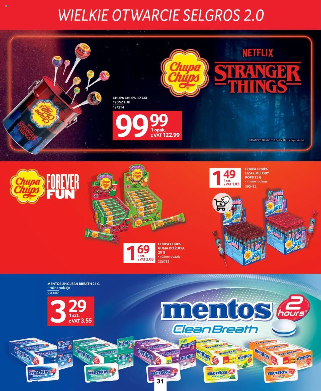 Selgros cash&carry Gazetka - Poznań markowe produkty od 09.10.2025 | Strona: 31 | Produkty: Lizaki, Guma do żucia