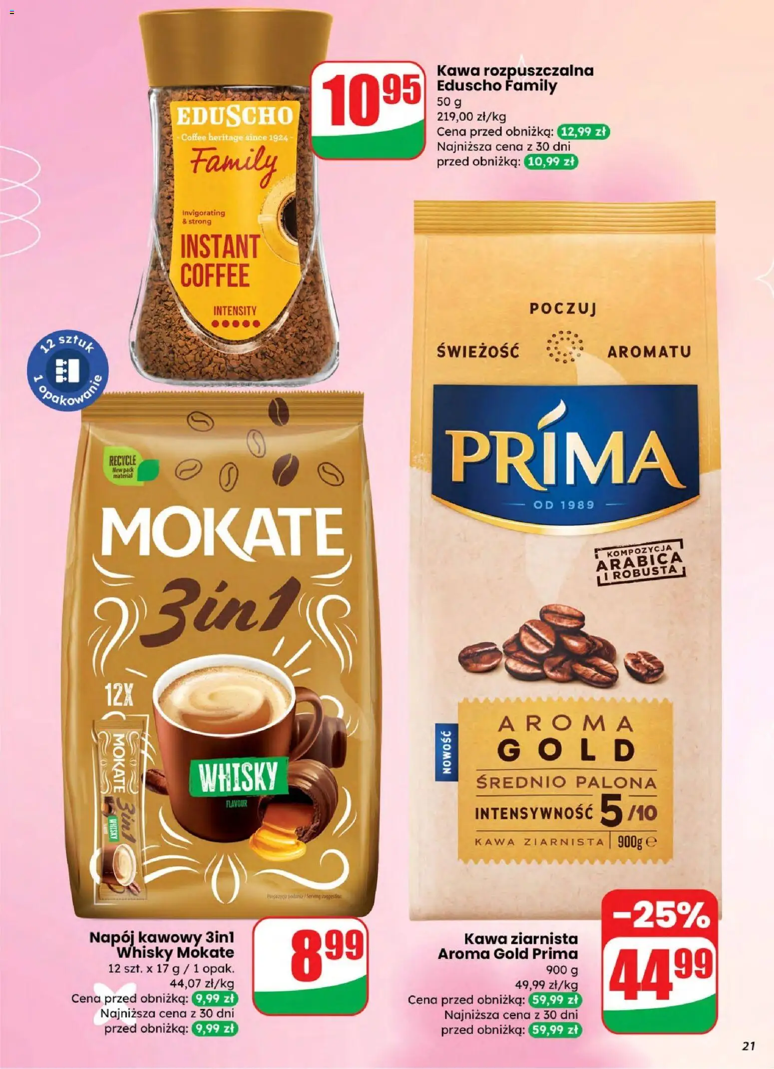 Dino gazetka od 04.03.2026 | Strona: 21 | Produkty: Kawa ziarnista, Kawa rozpuszczalna, Kawa, Whisky