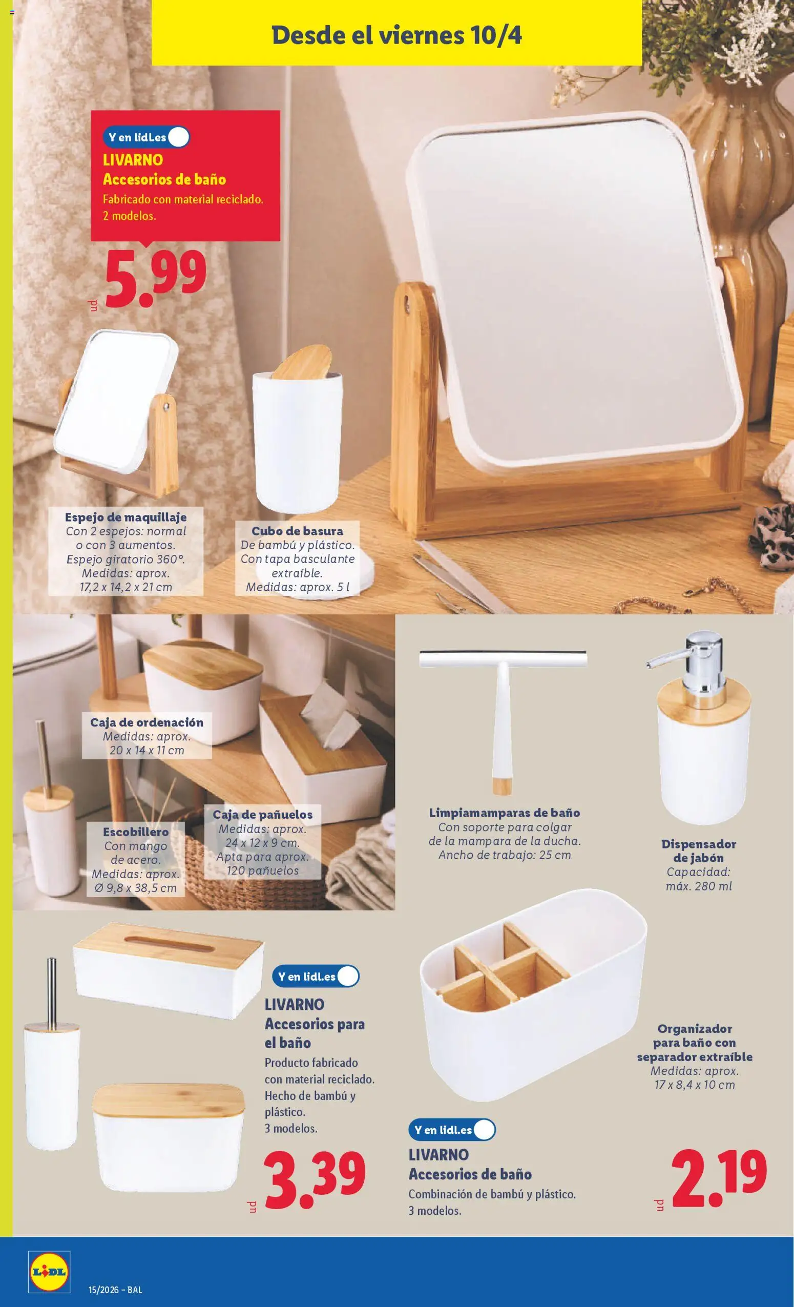 Lidl folleto de bazar │ válido desde el 06.04.2026 | Página: 16 | Productos: Jabón, Ρούτερ, Διακόπτης κυκλώματος, Espejo
