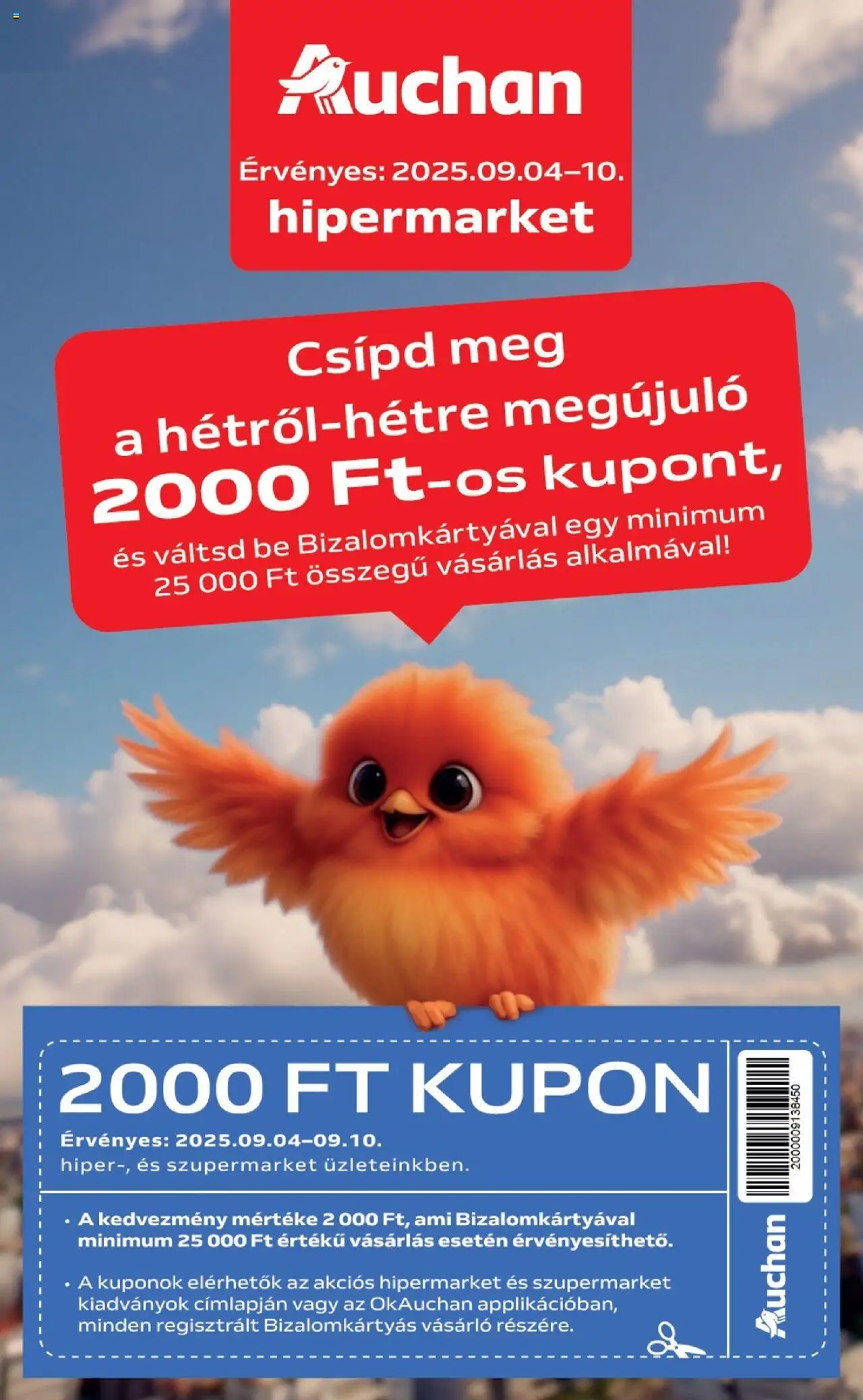 Auchan akciós ujság - amely érvényes a következő dátumtól: 04.09.2025 | Oldal: 1