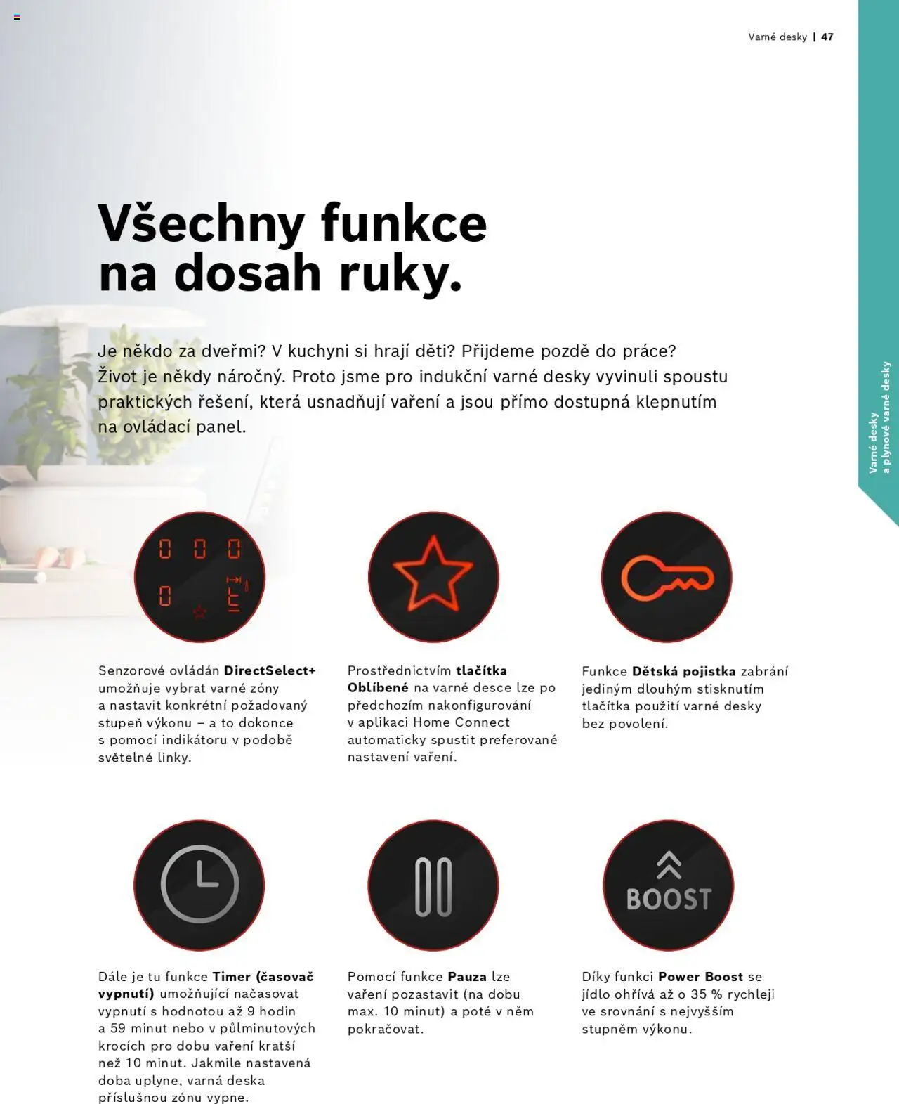 Möbelix leták - Bosch od 01.06.2024 | Strana: 47 | Produkty: Varná deska, Časovač, Desky