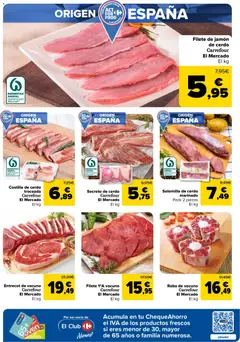 Vista previa Carrefour folleto válido desde el 12.02.2026 | Página: 4 | Productos: Solomillo de cerdo, Jamón, Cerdo, Filete